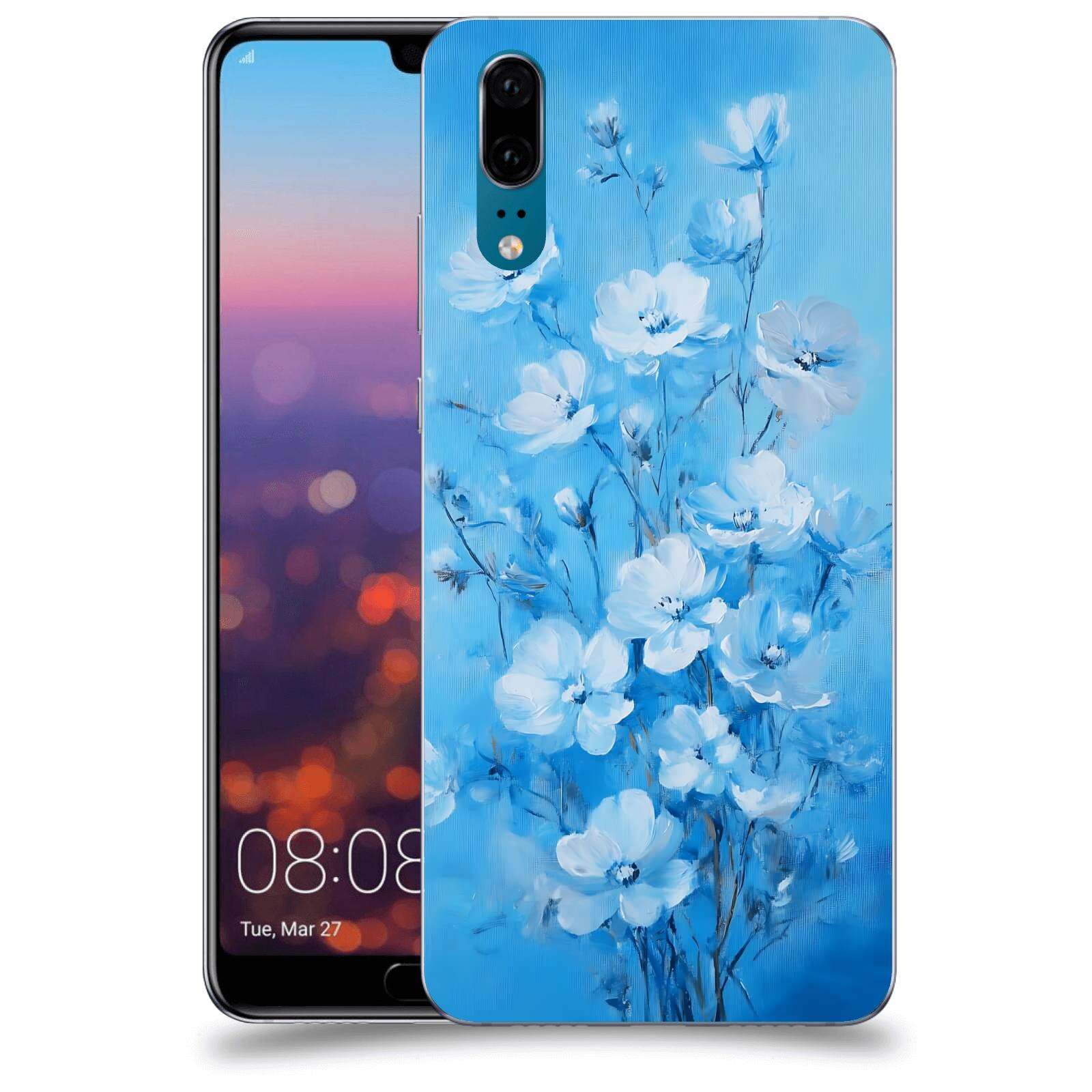 ACOVER Kryt na mobil Huawei P20 - Modrá ilustrace