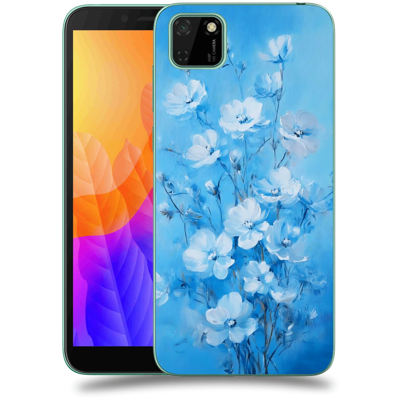 ACOVER Kryt na mobil Huawei Y5P - Modrá ilustrace