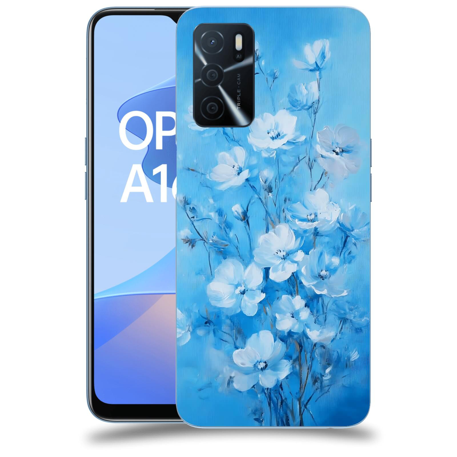 ACOVER Kryt na mobil OPPO A16s - Modrá ilustrace