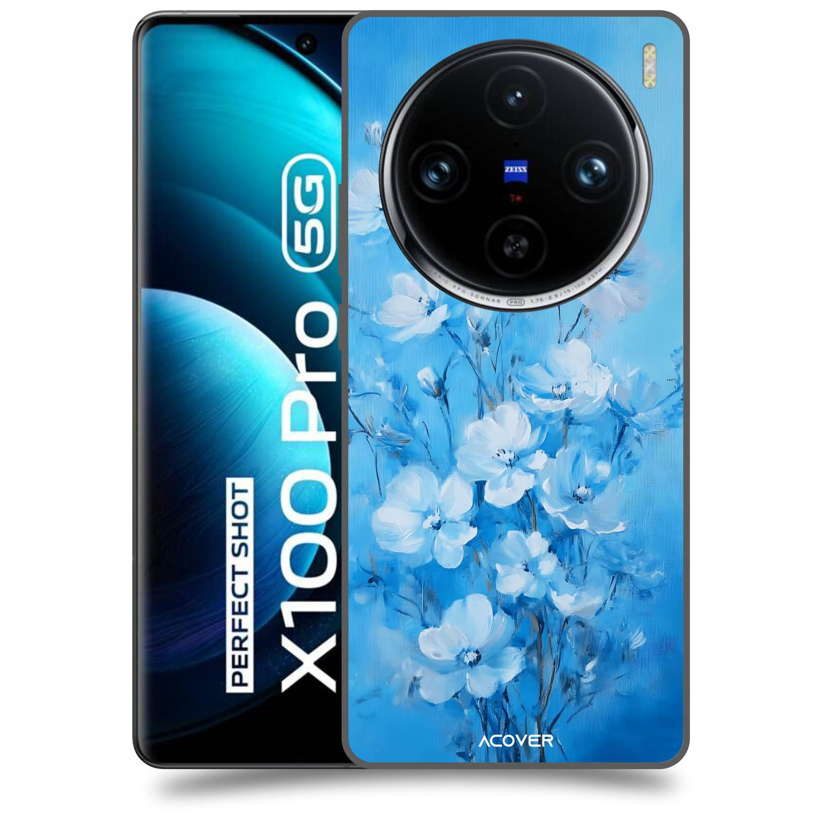 ACOVER Kryt na mobil Vivo X100 Pro - Modrá ilustrace