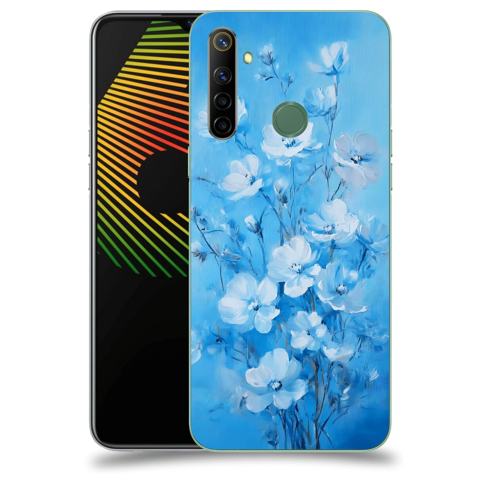 ACOVER Kryt na mobil Realme 6i - Modrá ilustrace