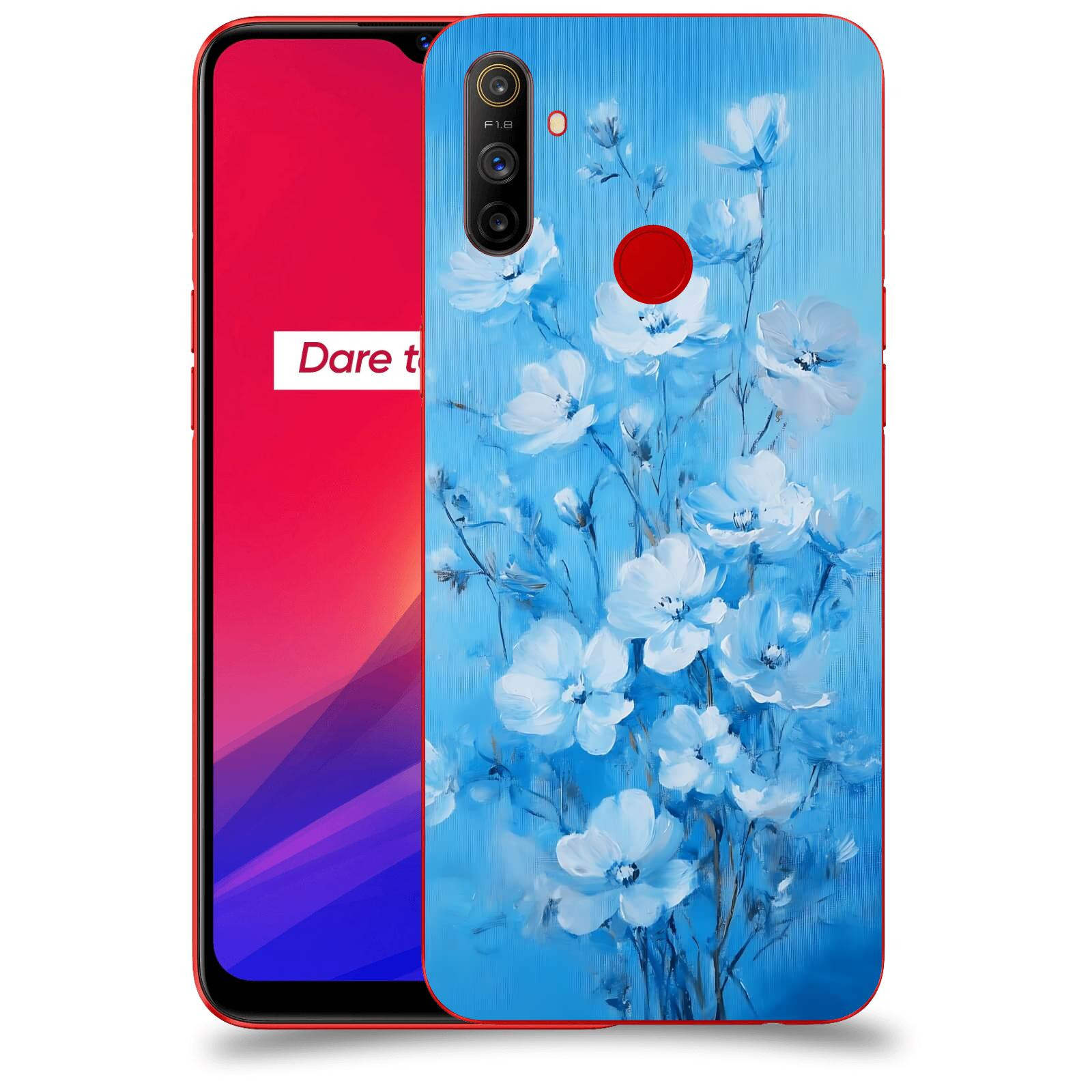 ACOVER Kryt na mobil Realme C3 - Modrá ilustrace