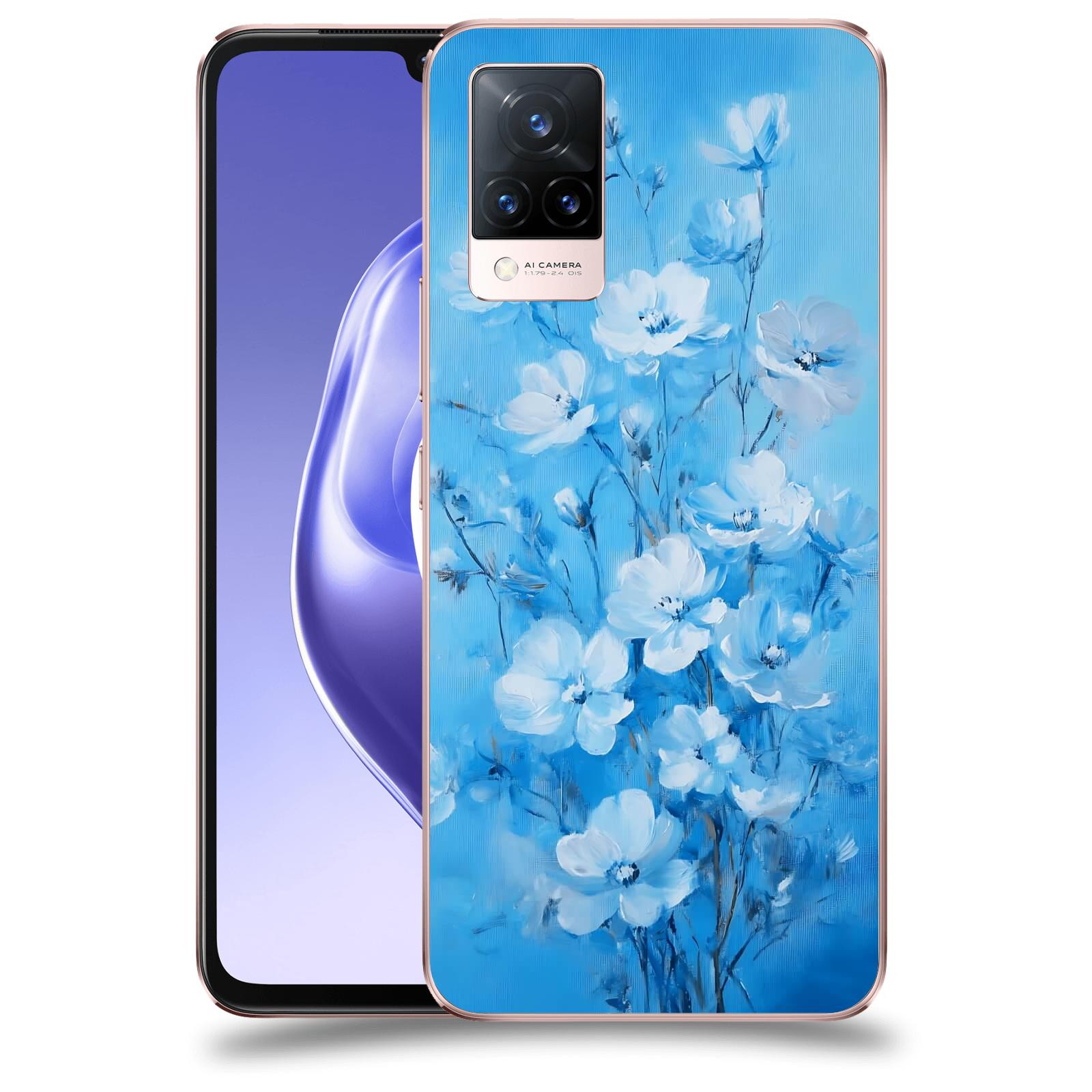 ACOVER Kryt na mobil Vivo V21 5G - Modrá ilustrace