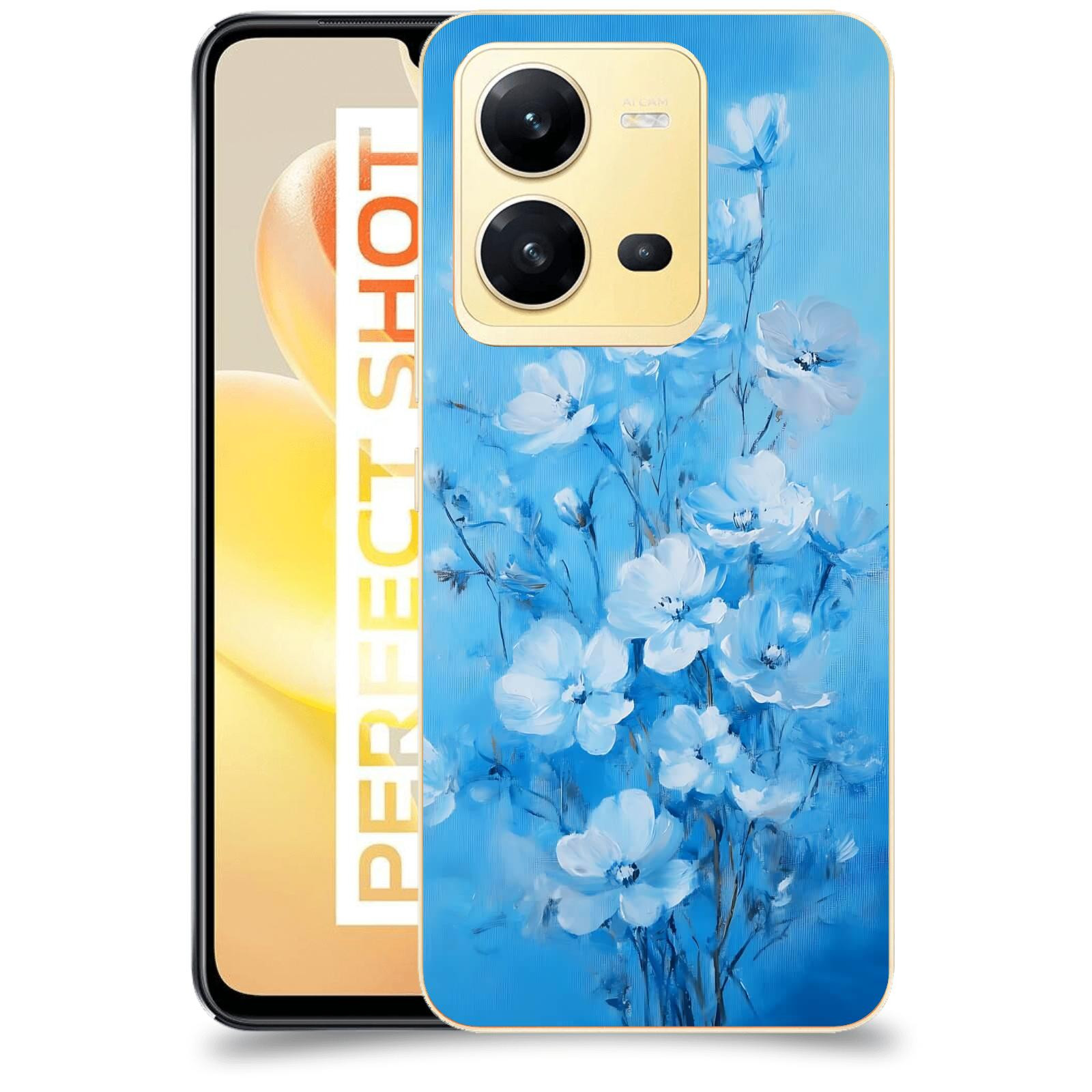 ACOVER Kryt na mobil Vivo X80 Lite - Modrá ilustrace