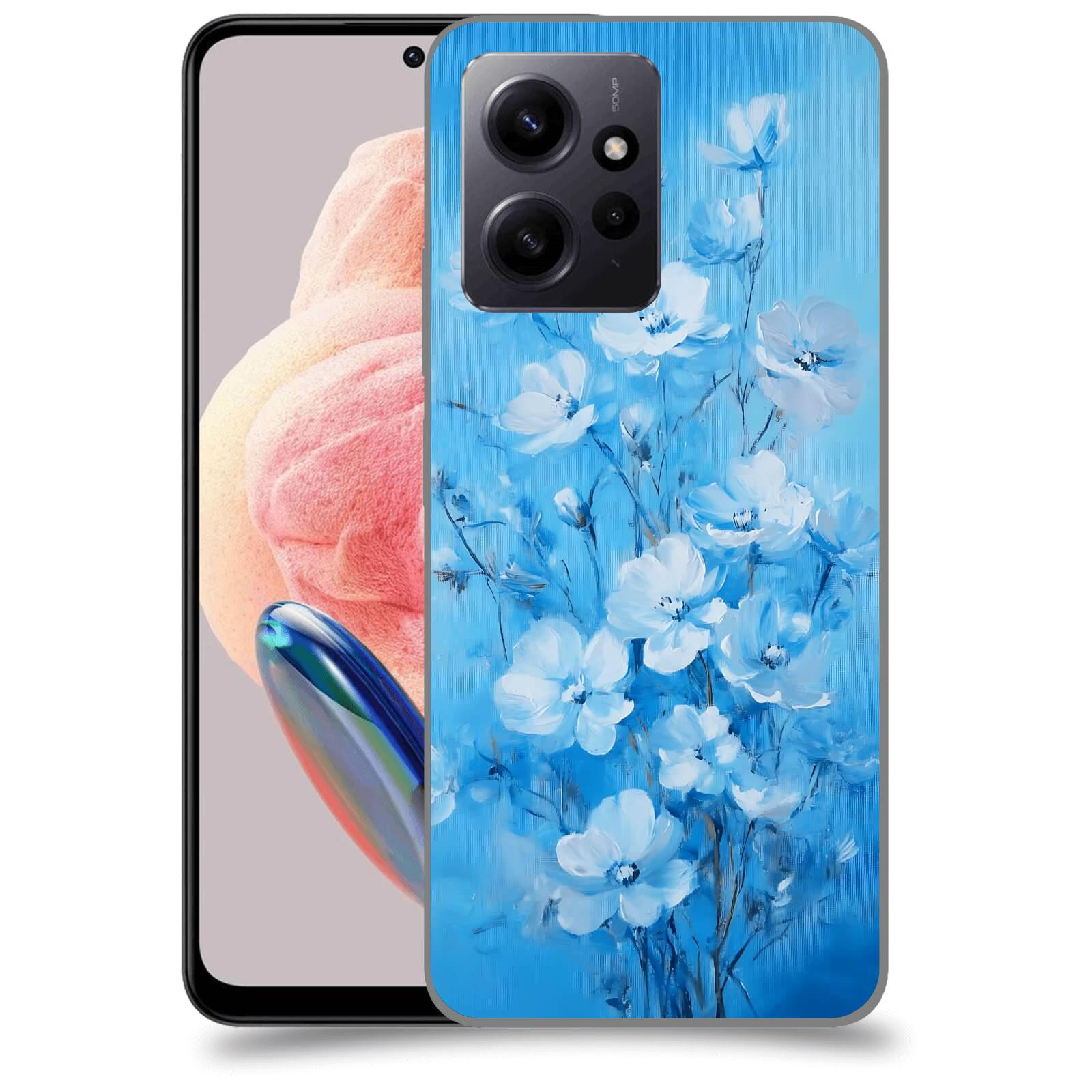 ACOVER Kryt na mobil Xiaomi Redmi Note 12 4G - Modrá ilustrace