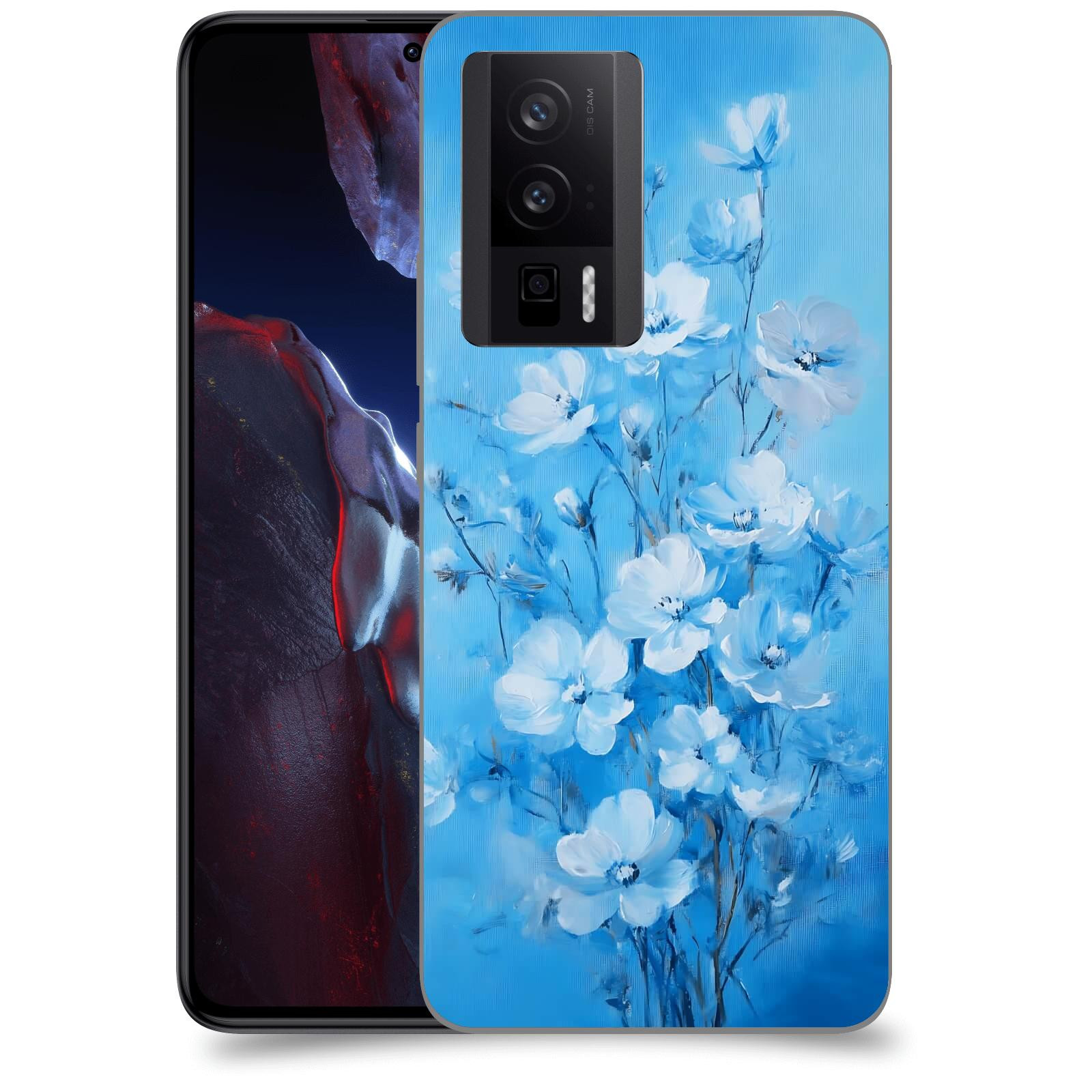 ACOVER Kryt na mobil Xiaomi Poco F5 Pro 5G - Modrá ilustrace