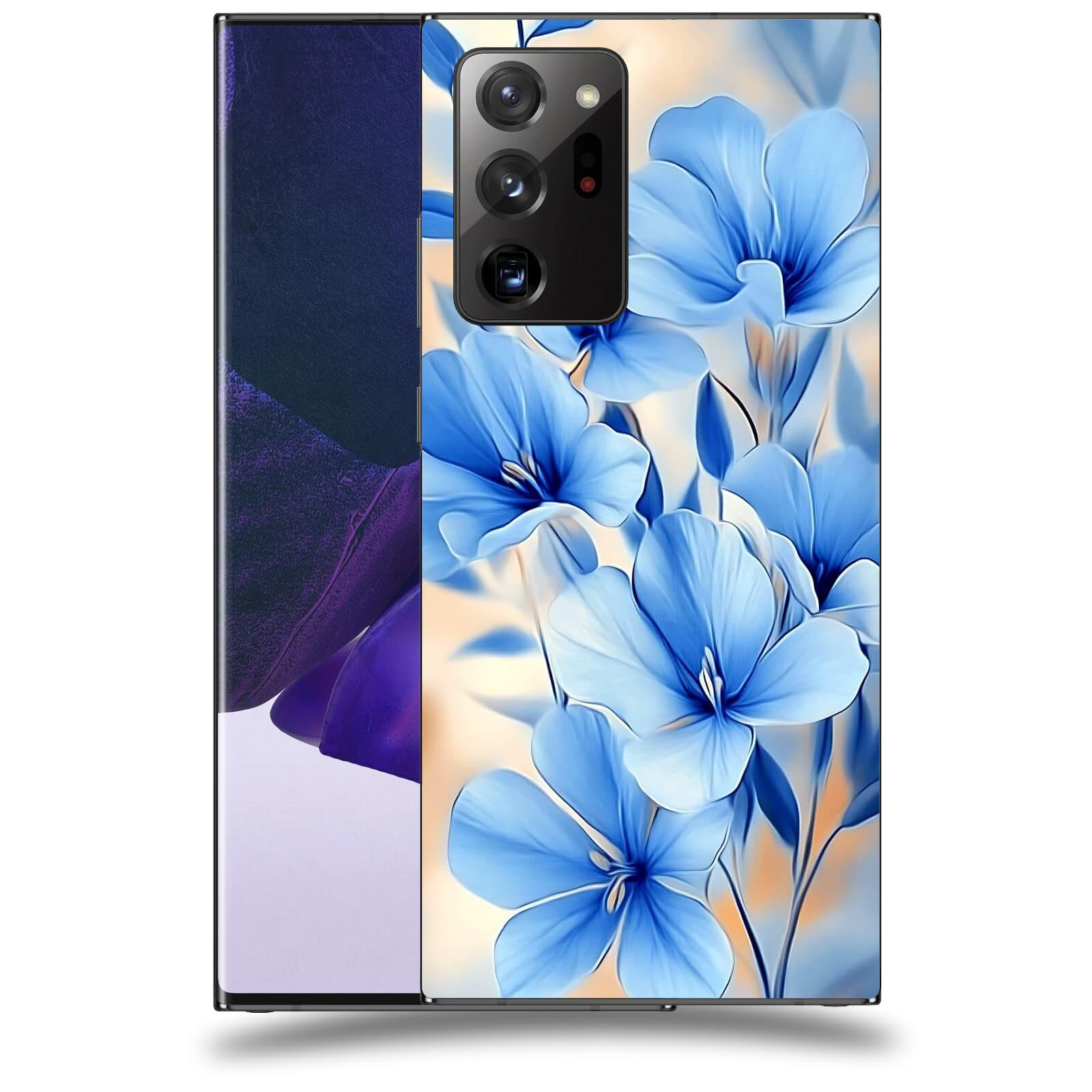 ACOVER Kryt na mobil Samsung Galaxy Note 20 Ultra - Modré květiny.