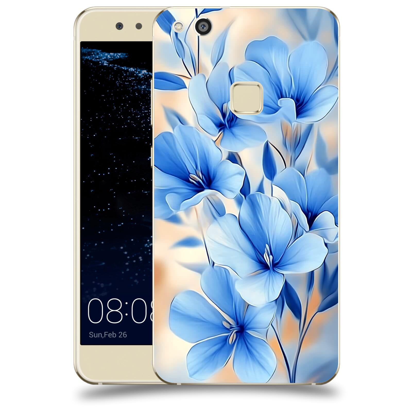 ACOVER Kryt na mobil Huawei P10 Lite - Modré květiny.