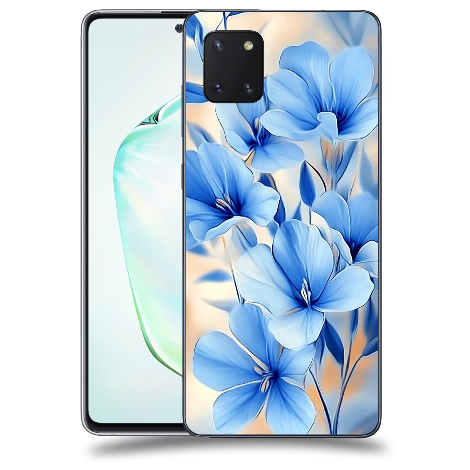 ACOVER Kryt na mobil Samsung Galaxy Note 10 Lite N770F - Modré květiny.