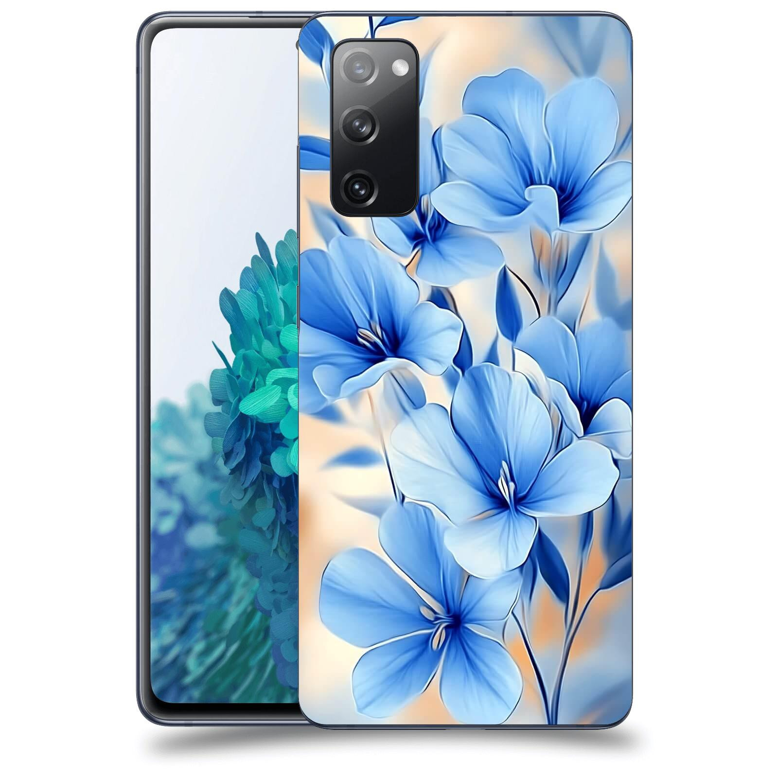 ACOVER Kryt na mobil Samsung Galaxy S20 FE - Modré květiny.