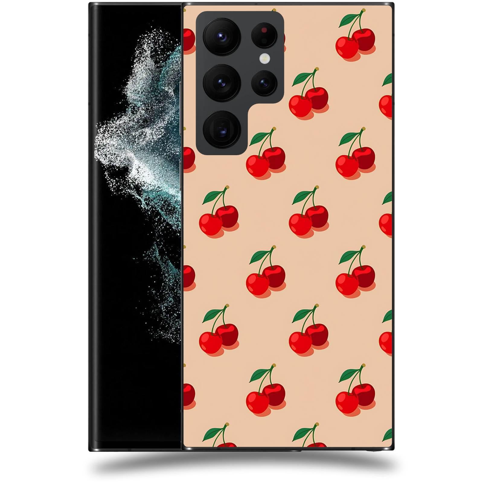 ACOVER Kryt na mobil Samsung Galaxy S22 Ultra 5G - Šťavnaté třešně