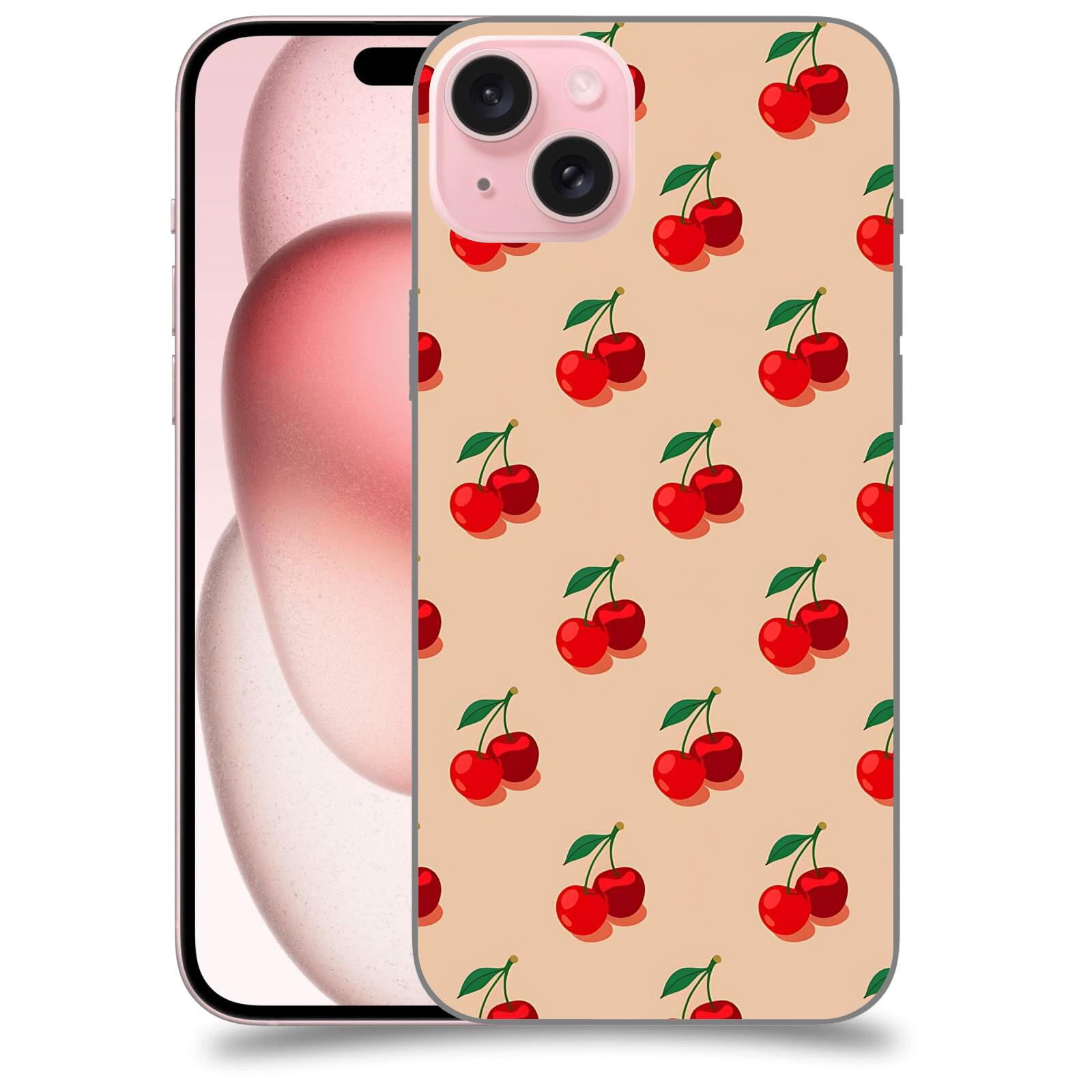 ACOVER Kryt na mobil Apple iPhone 15 plus - Šťavnaté třešně