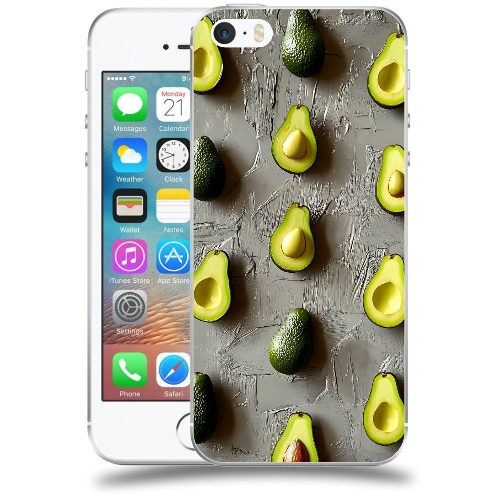 ACOVER Kryt na mobil Apple iPhone 5/5S/SE - Zelená harmonie