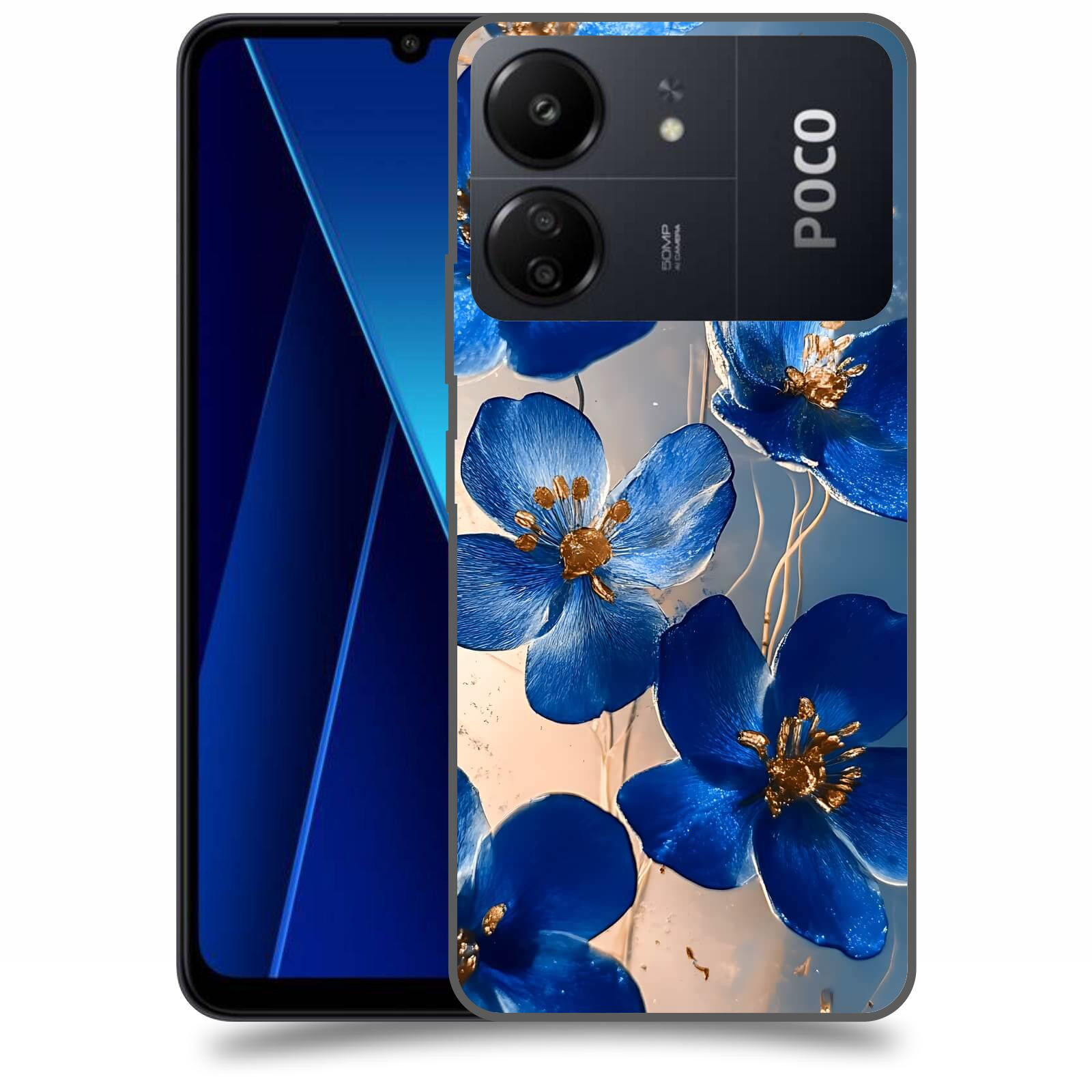 ACOVER Kryt na mobil Poco C65 - Zlatá elegance