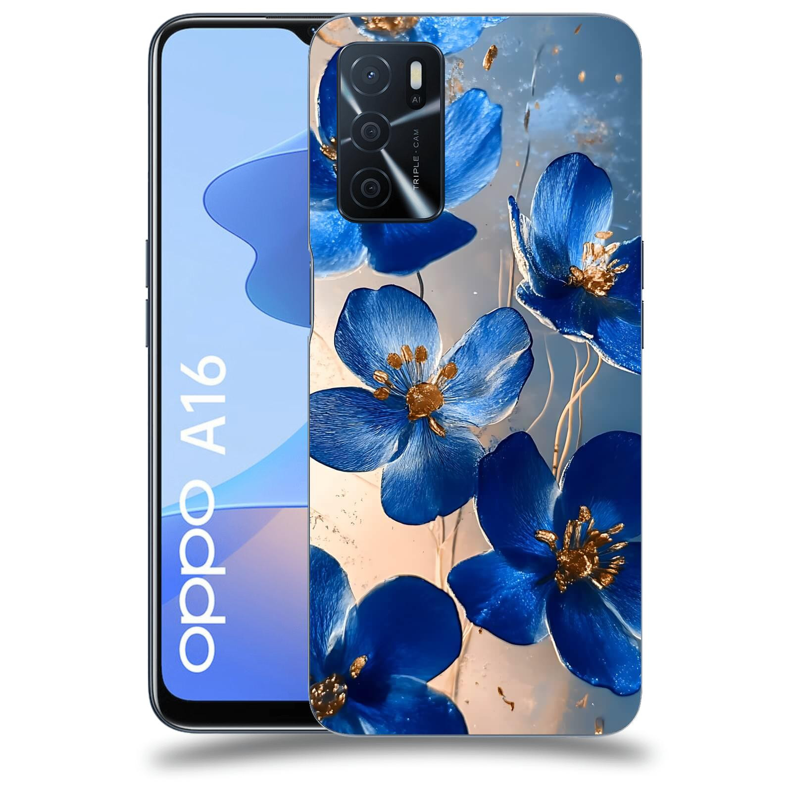 ACOVER Kryt na mobil OPPO A16 - Zlatá elegance