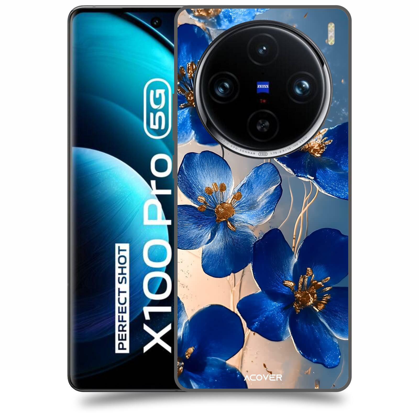 ACOVER Kryt na mobil Vivo X100 Pro - Zlatá elegance