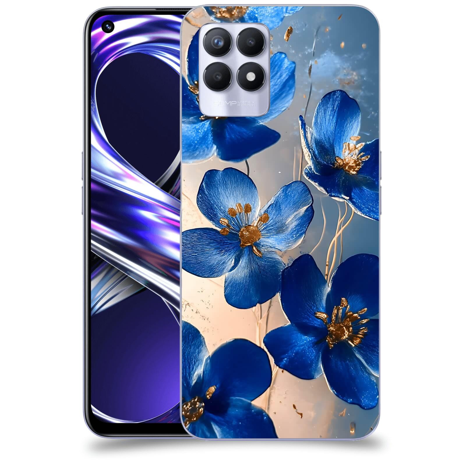ACOVER Kryt na mobil Realme 8i - Zlatá elegance