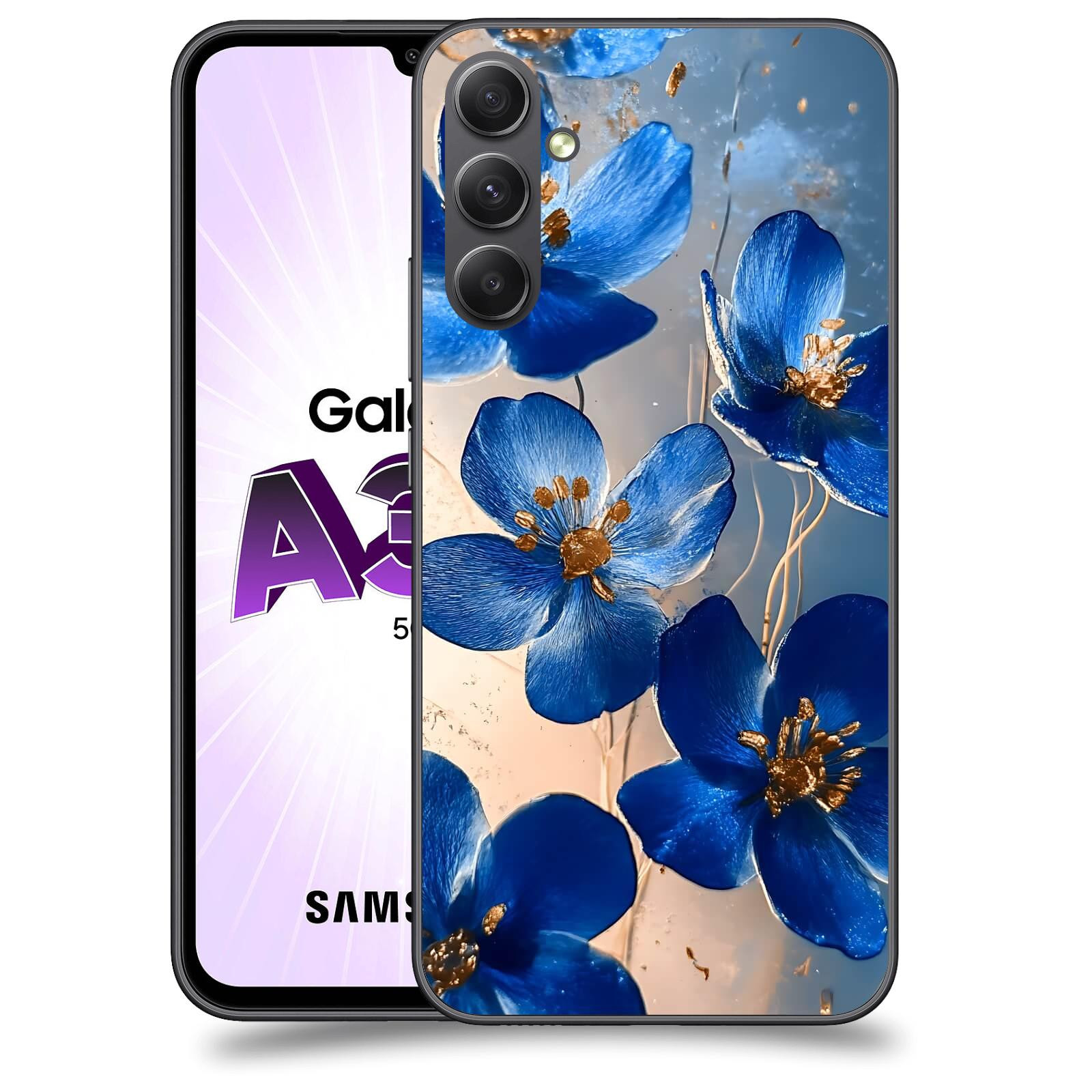 ACOVER Kryt na mobil Samsung Galaxy A34 - Zlatá elegance