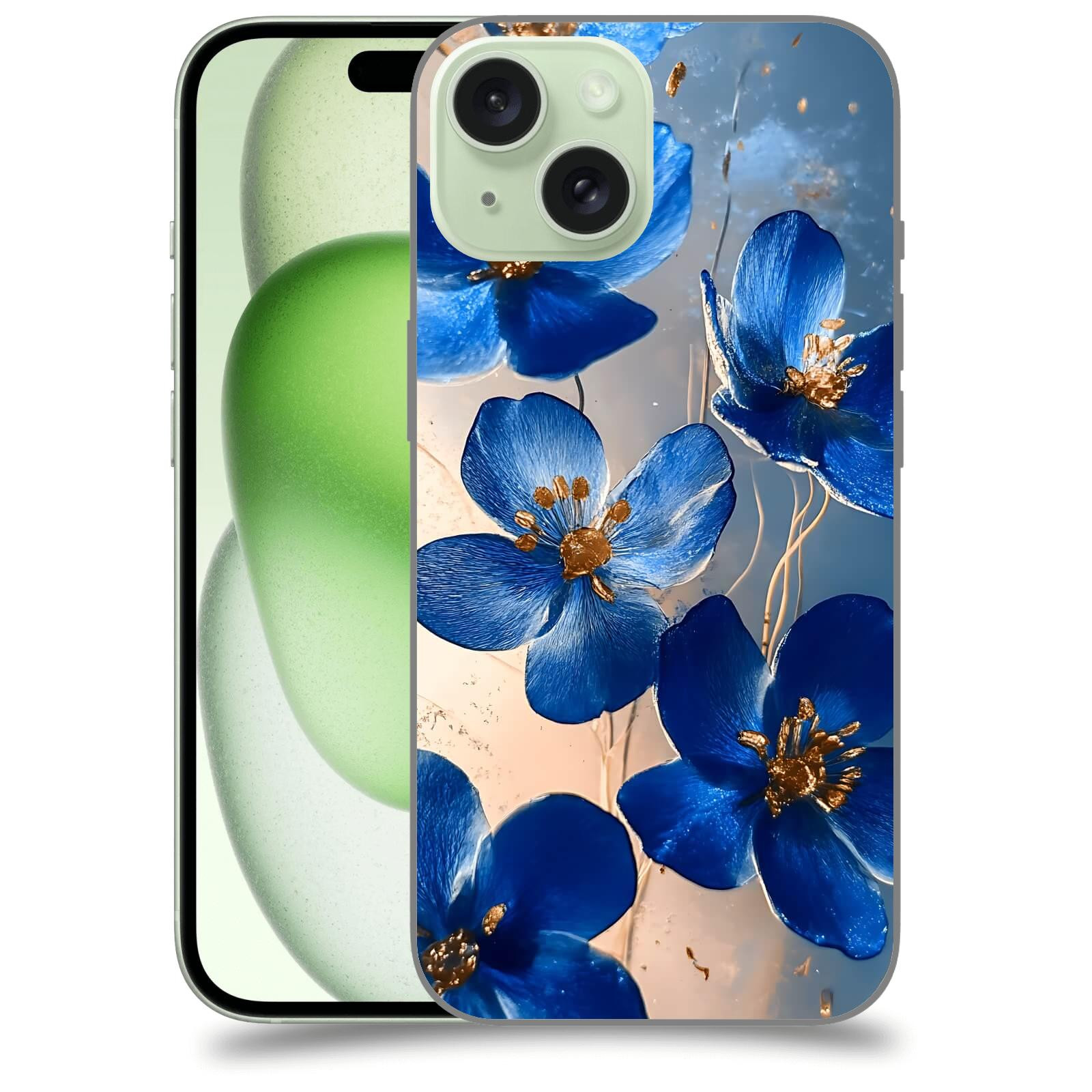 ACOVER Kryt na mobil Apple iPhone 15 - Zlatá elegance