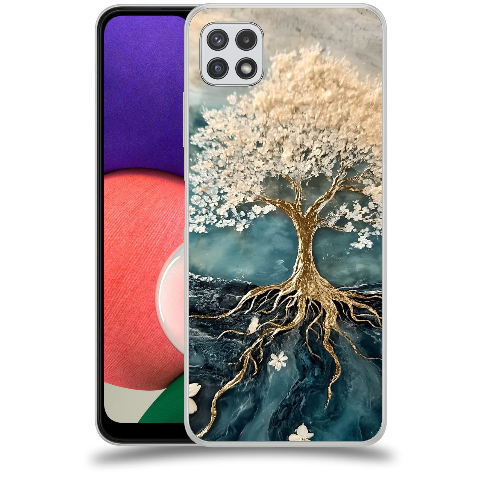 ACOVER Kryt na mobil Samsung Galaxy A22 A225F - Zlatý život
