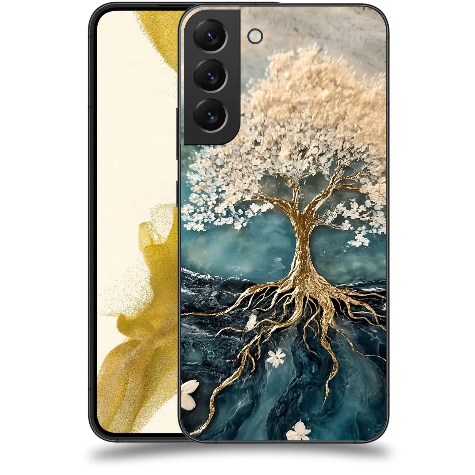 ACOVER Kryt na mobil Samsung Galaxy S22+ 5G - Zlatý život