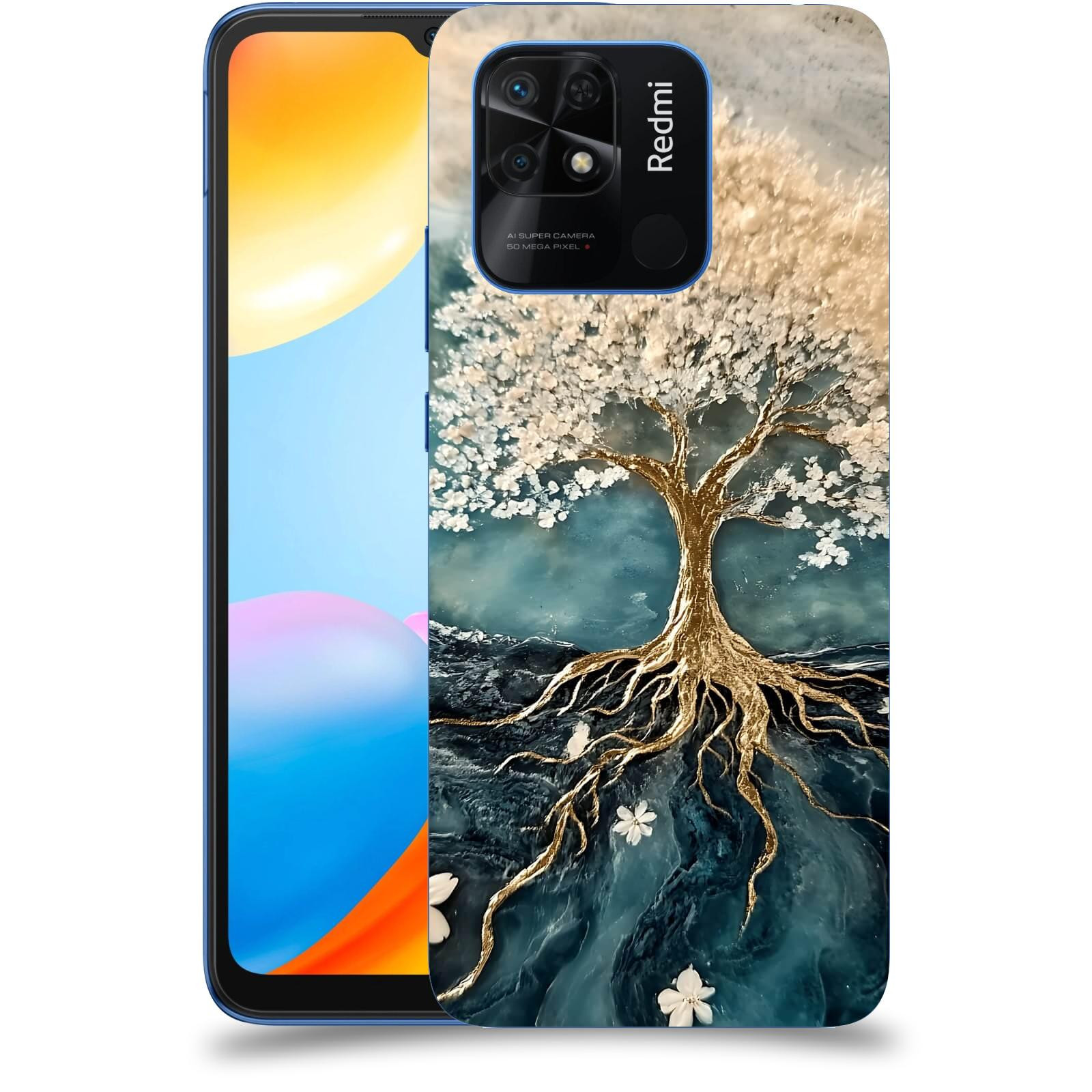 ACOVER Kryt na mobil Xiaomi Redmi 10C - Zlatý život