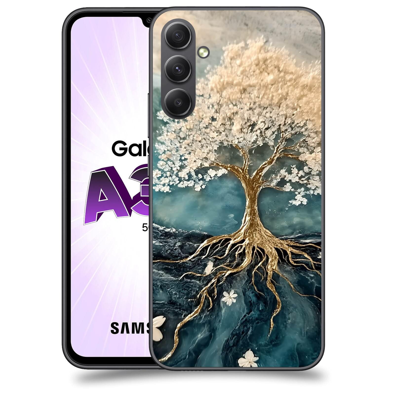 ACOVER Kryt na mobil Samsung Galaxy A34 - Zlatý život