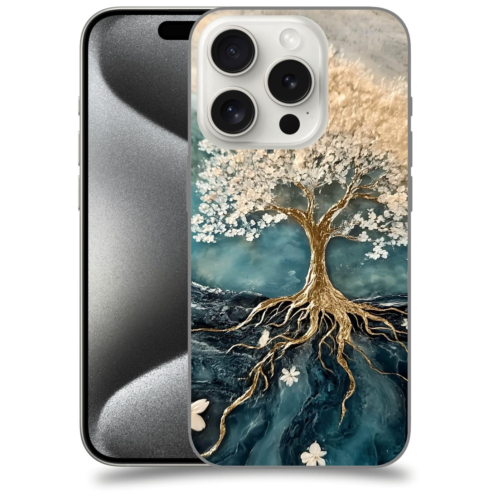 ACOVER Kryt na mobil Apple iPhone 15 pro - Zlatý život