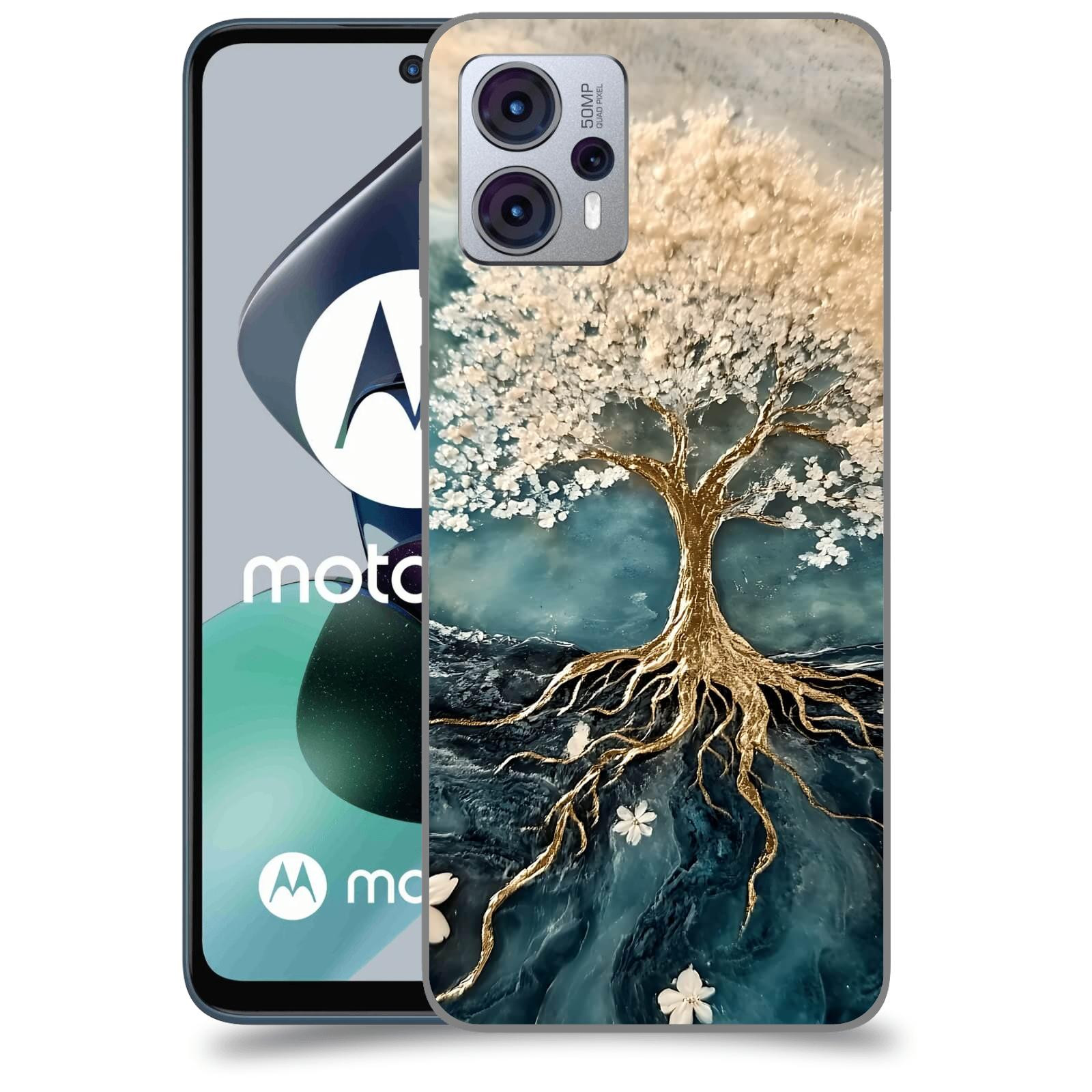 ACOVER Kryt na mobil Motorola Moto G23 - Zlatý život