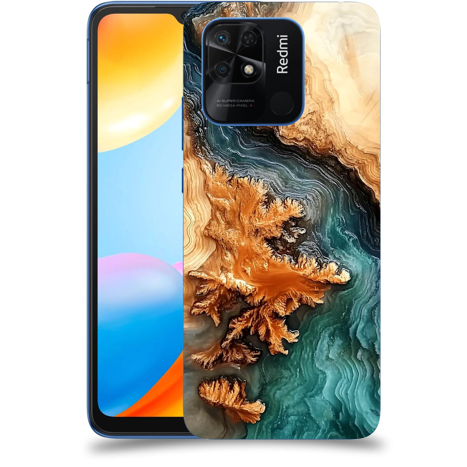 ACOVER Kryt na mobil Xiaomi Redmi 10C - Minerální tok