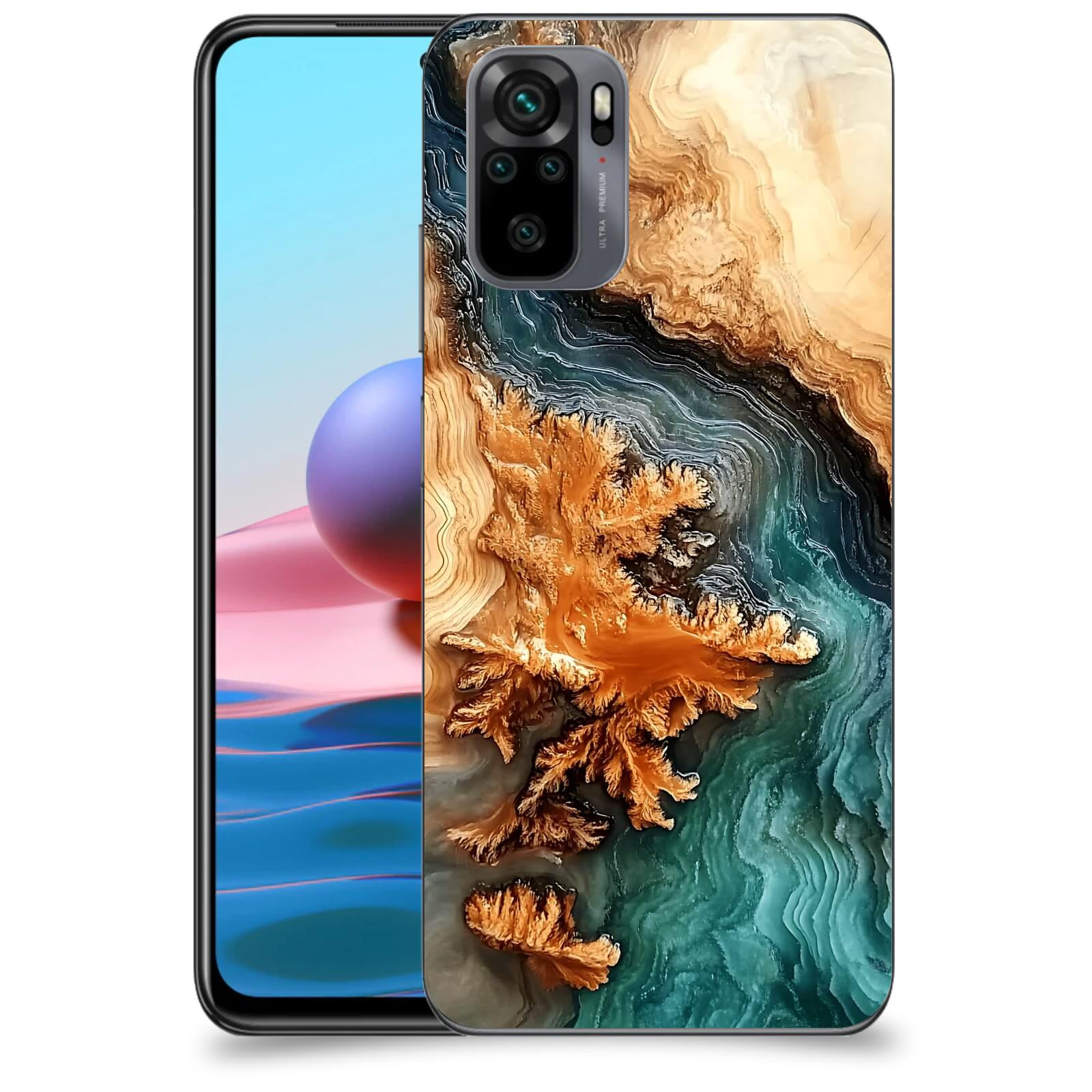 ACOVER Kryt na mobil Xiaomi Redmi Note 10 - Minerální tok