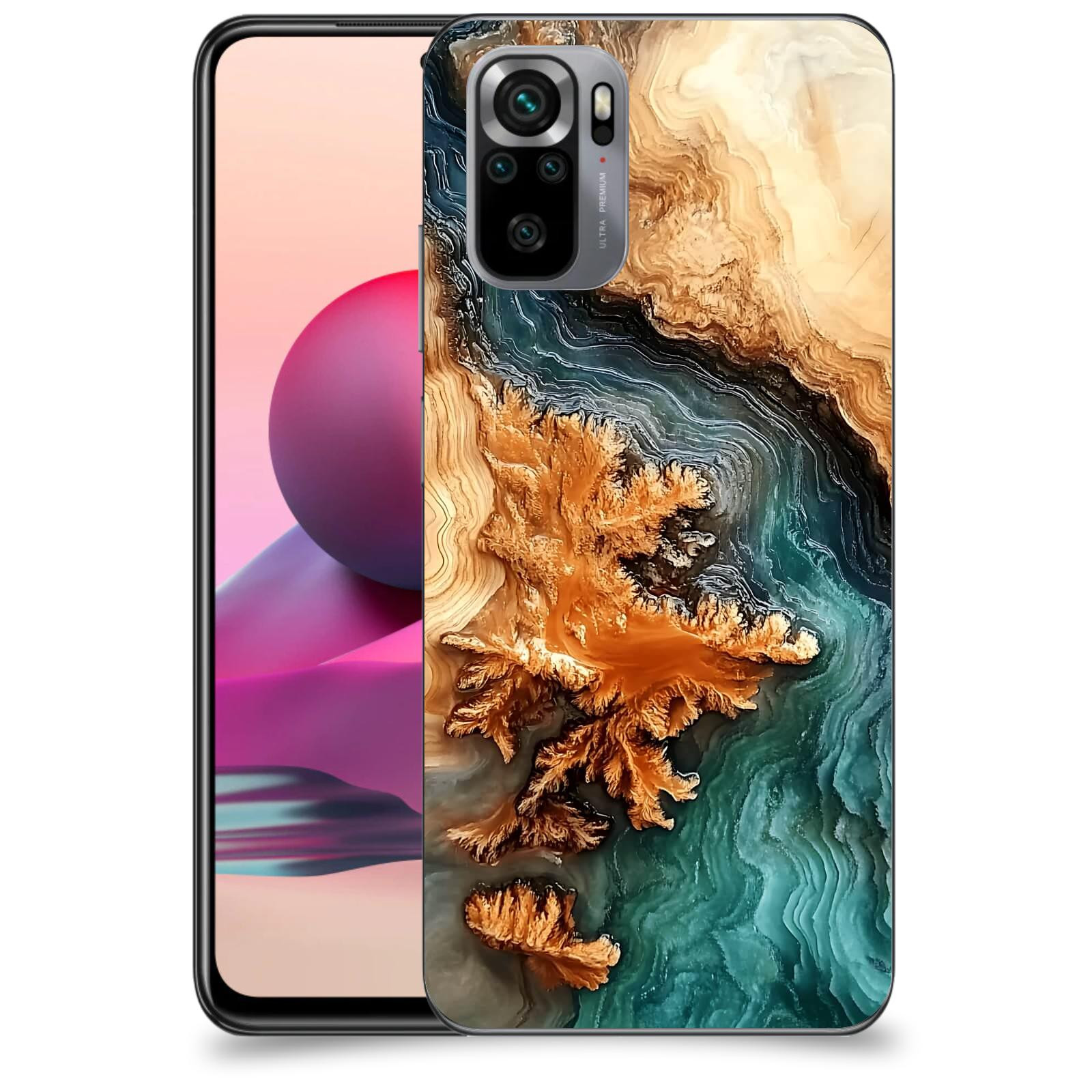 ACOVER Kryt na mobil Xiaomi Redmi Note 10S - Minerální tok
