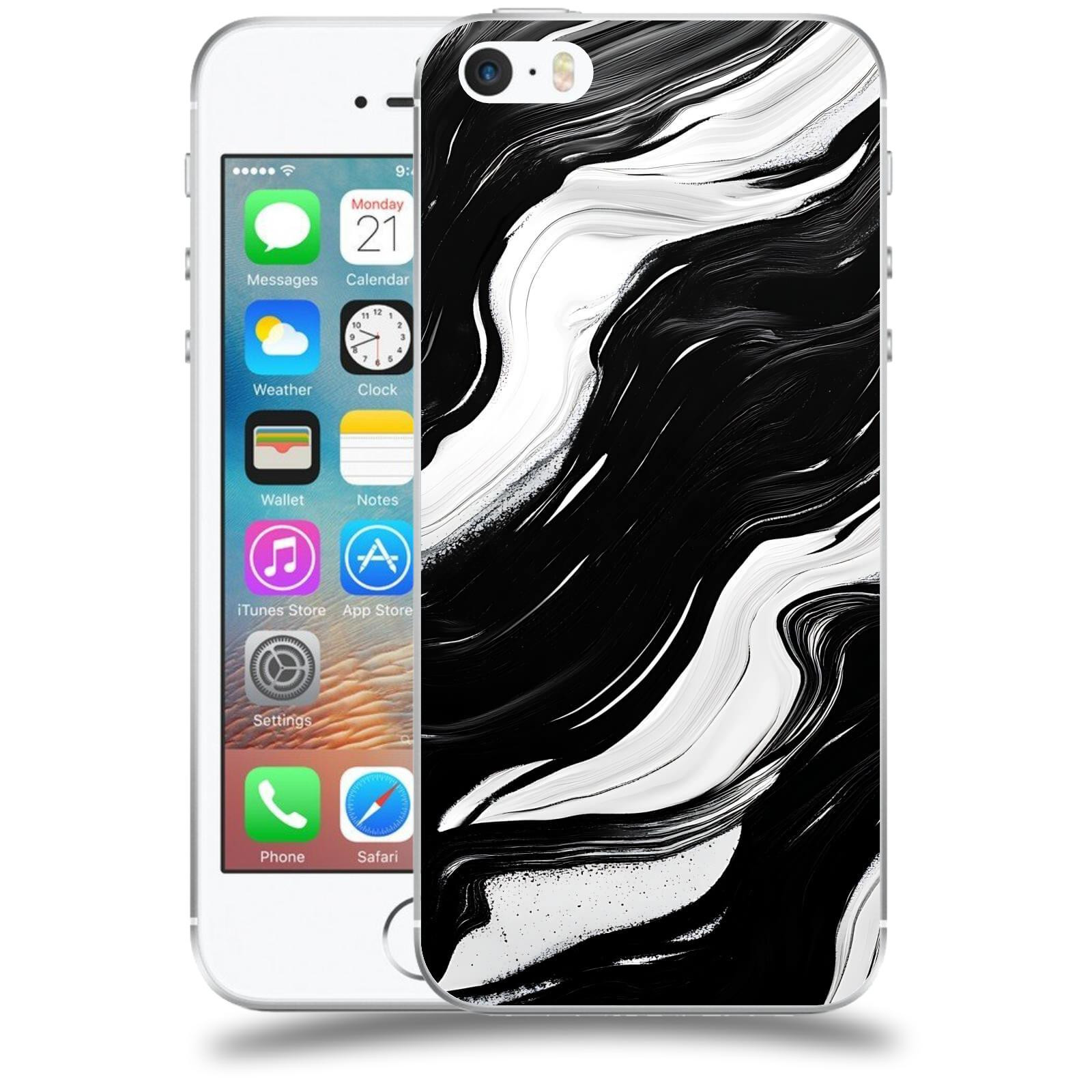 ACOVER Kryt na mobil Apple iPhone 5/5S/SE - Monochromie a Proudění