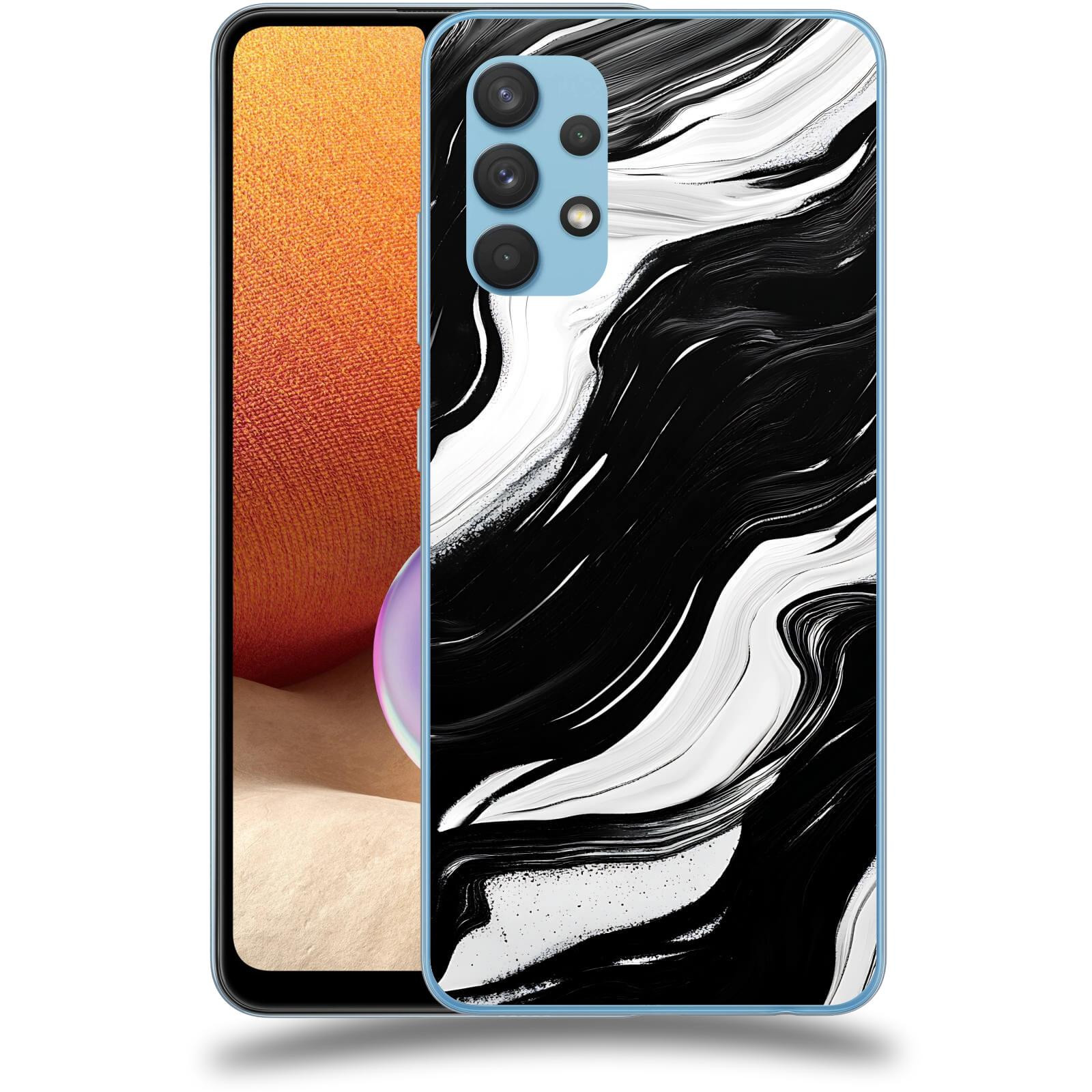 ACOVER Kryt na mobil Samsung Galaxy A32 4G SM-A325F - Monochromie a Proudění