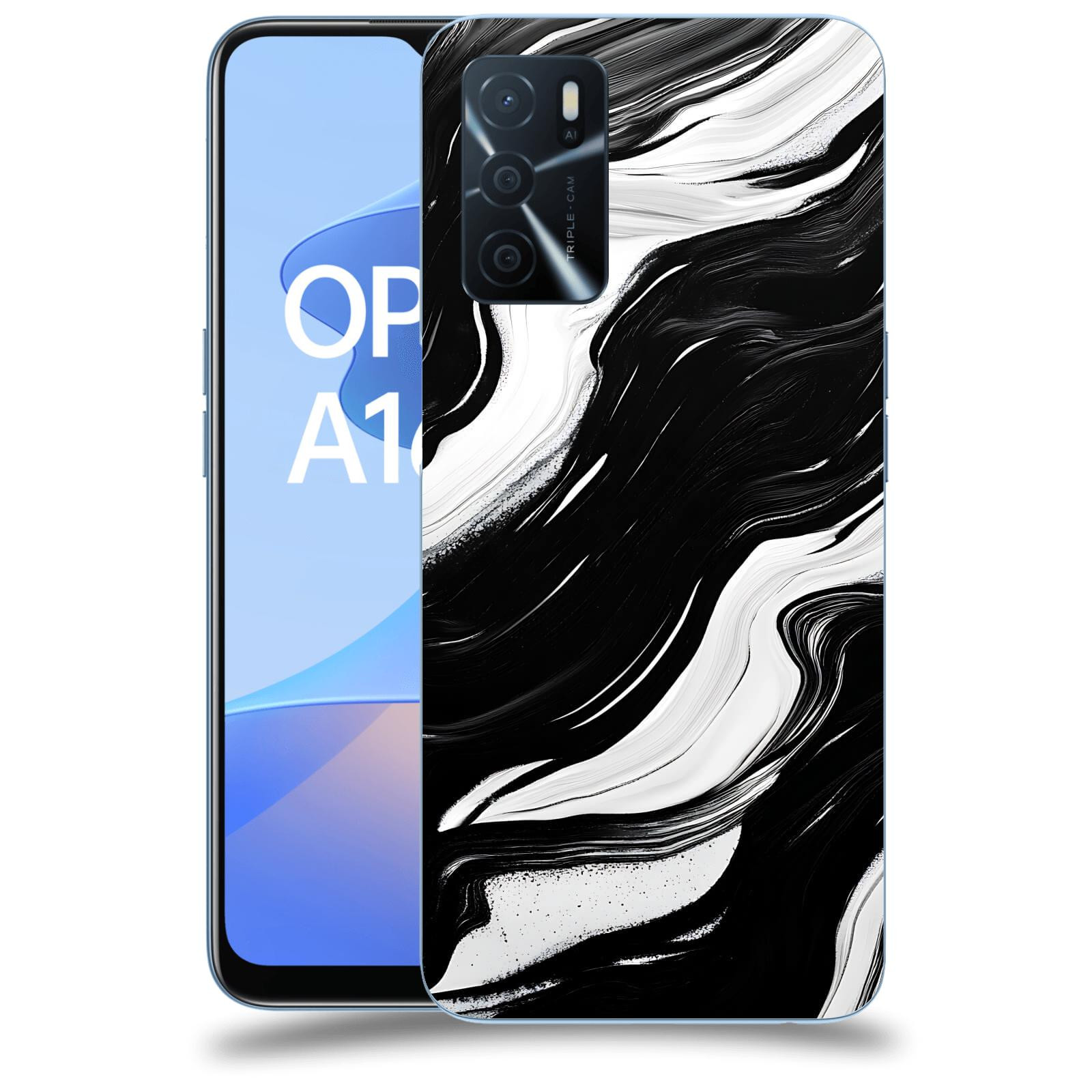 ACOVER Kryt na mobil OPPO A16s - Monochromie a Proudění
