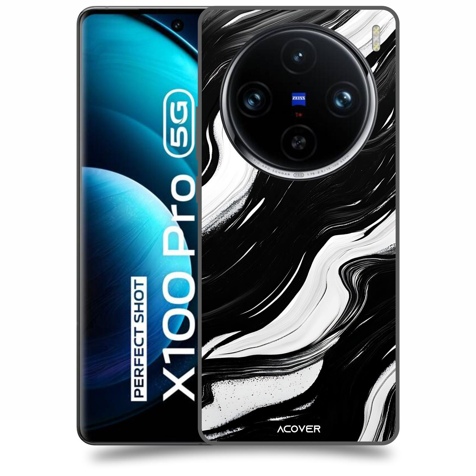 ACOVER Kryt na mobil Vivo X100 Pro - Monochromie a Proudění