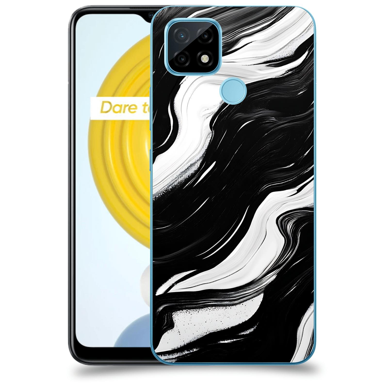 ACOVER Kryt na mobil Realme C21 - Monochromie a Proudění