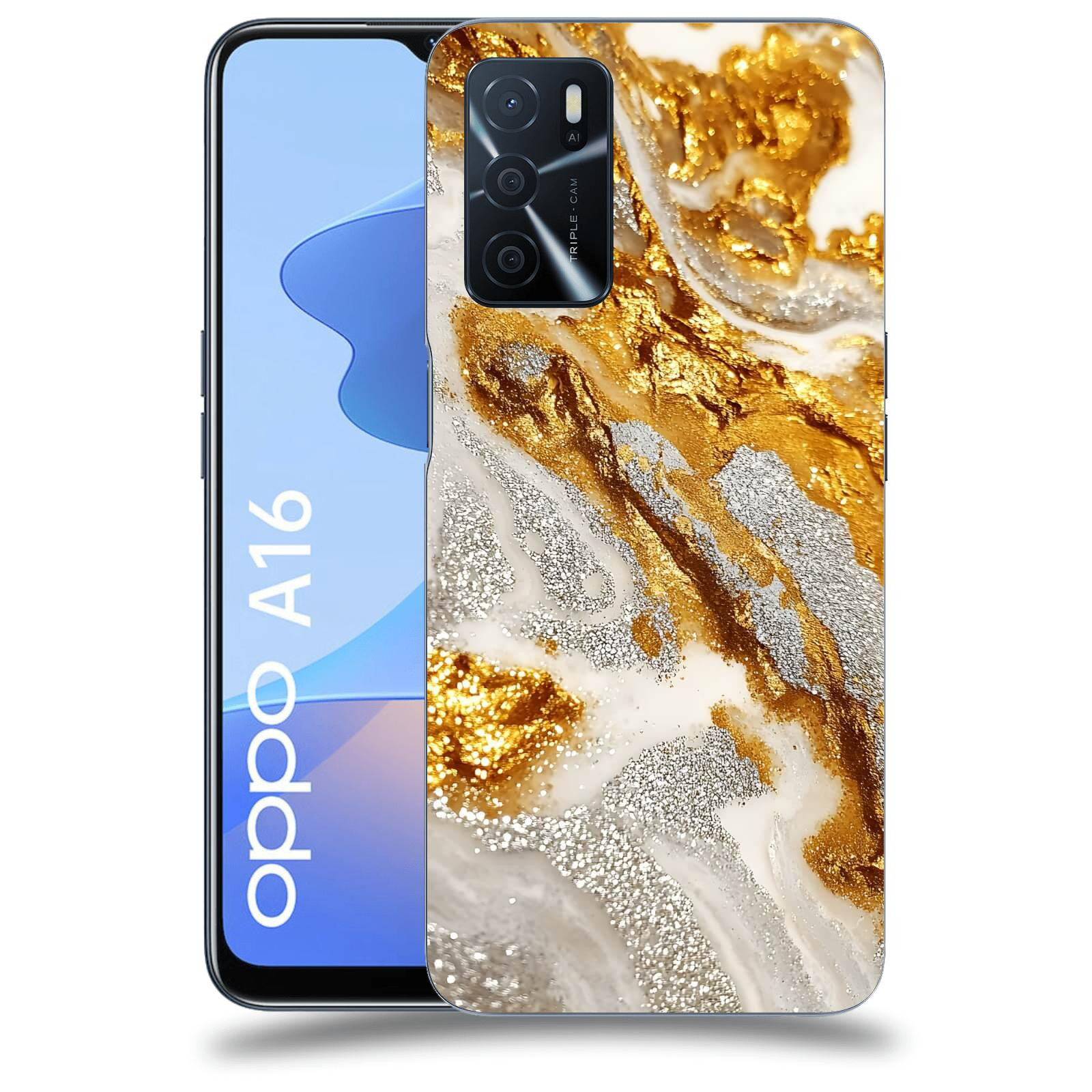 ACOVER Kryt na mobil OPPO A16 - Liquid Gold II