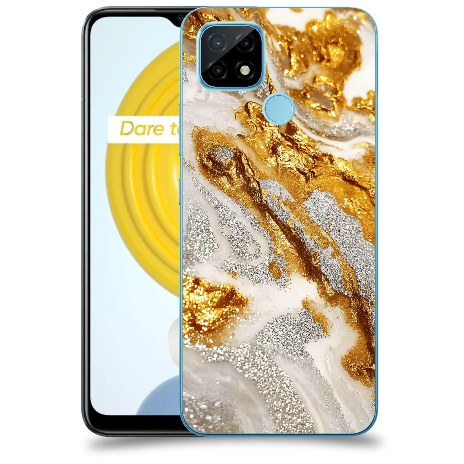 ACOVER Kryt na mobil Realme C21 - Liquid Gold II