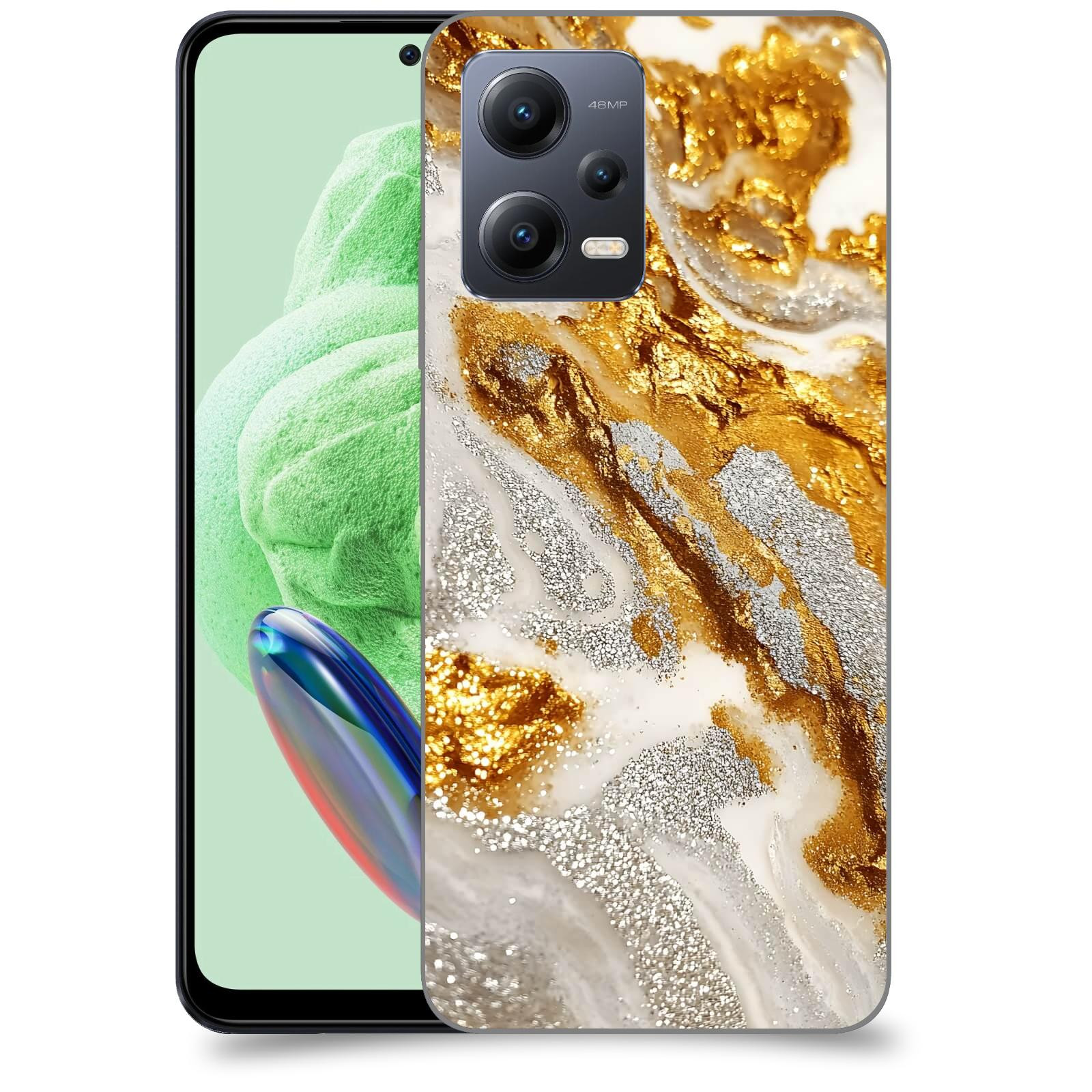 ACOVER Kryt na mobil Xiaomi Redmi Note 12 PRO 5G - Liquid Gold II