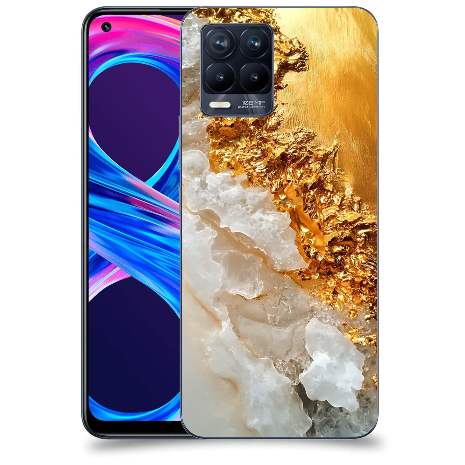 ACOVER Kryt na mobil Realme 8 Pro - Liquid Gold III