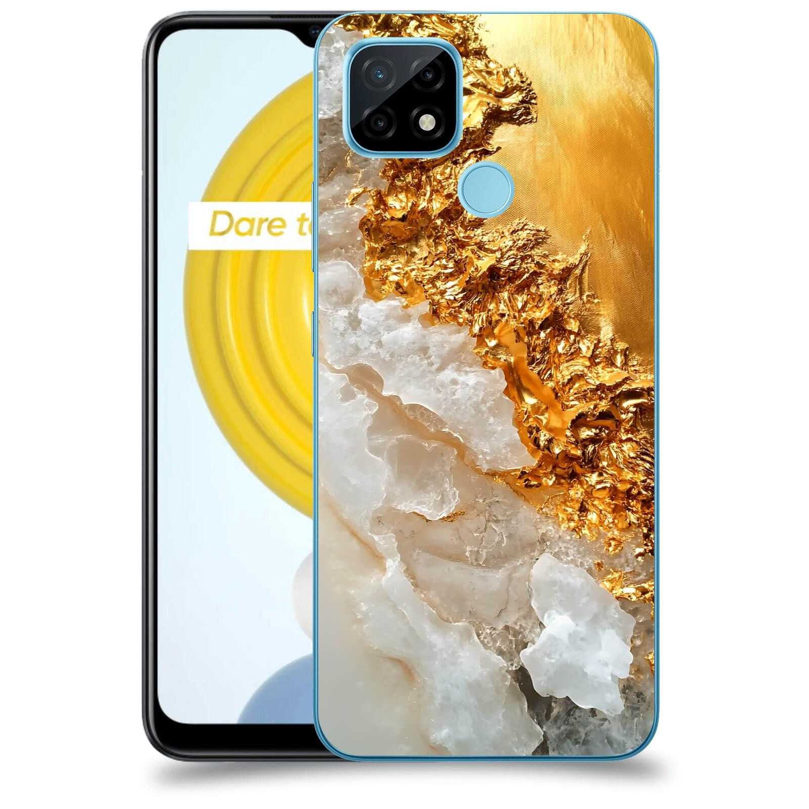 ACOVER Kryt na mobil Realme C21 - Liquid Gold III