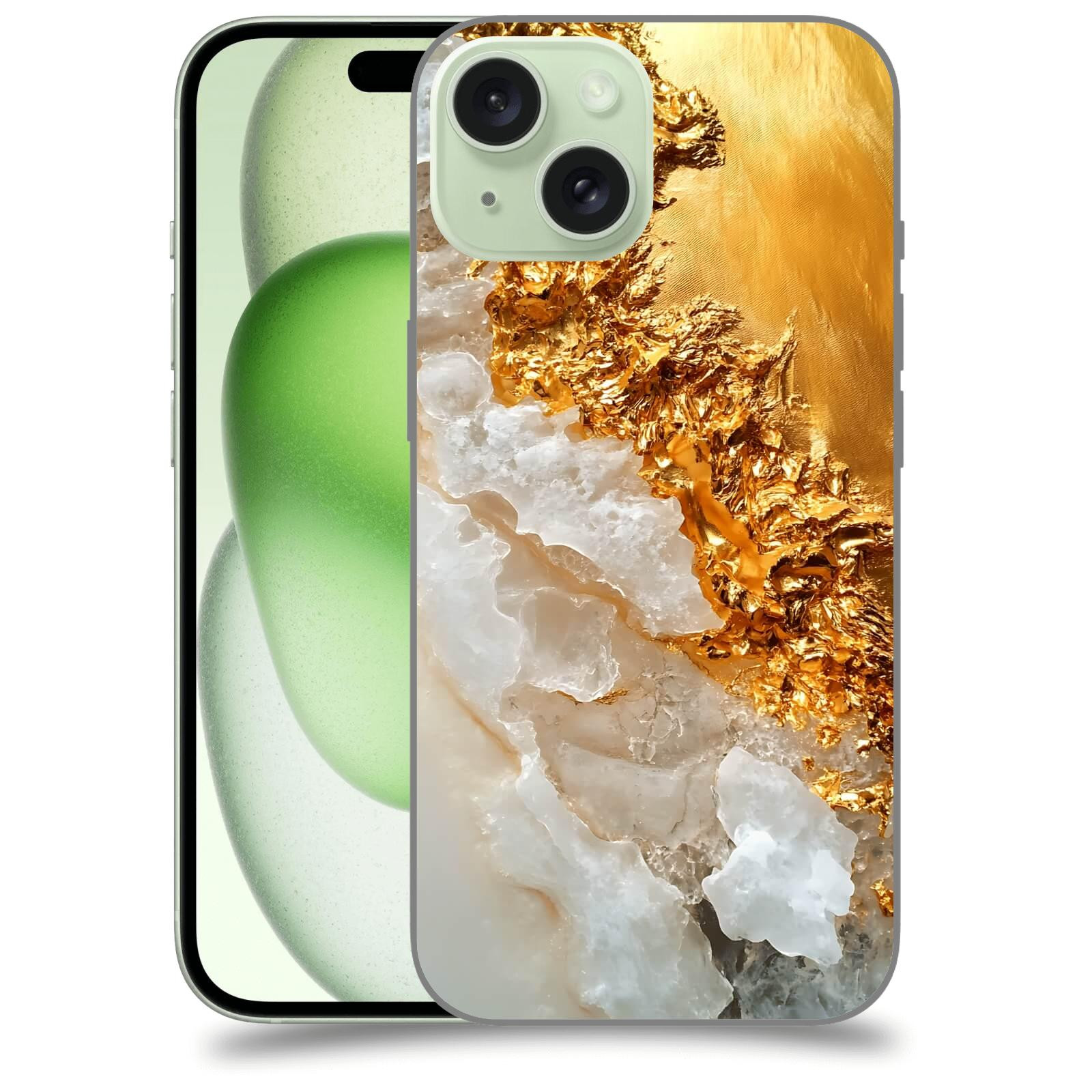 ACOVER Kryt na mobil Apple iPhone 15 - Liquid Gold III