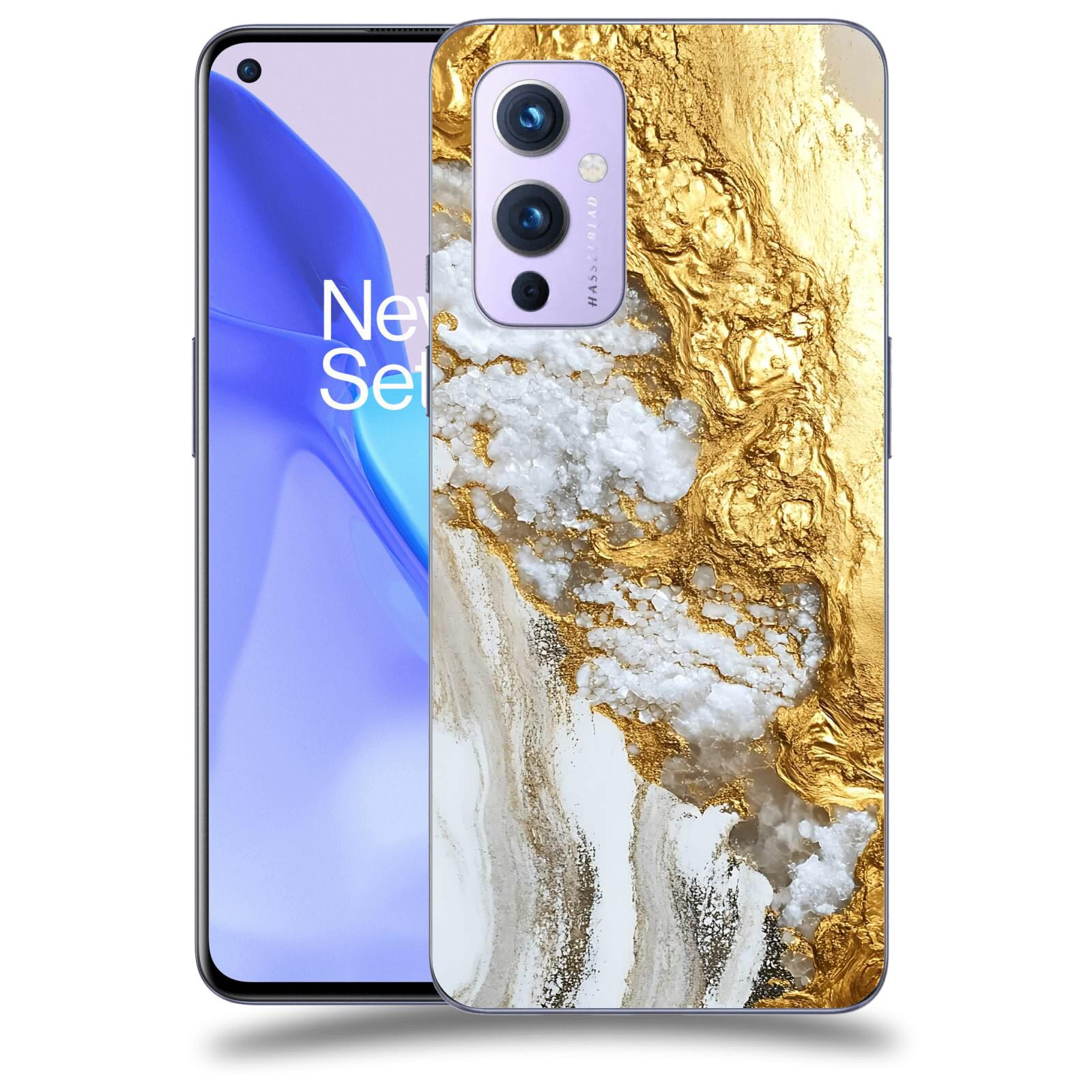 ACOVER Kryt na mobil OnePlus 9 - Liquid Gold V
