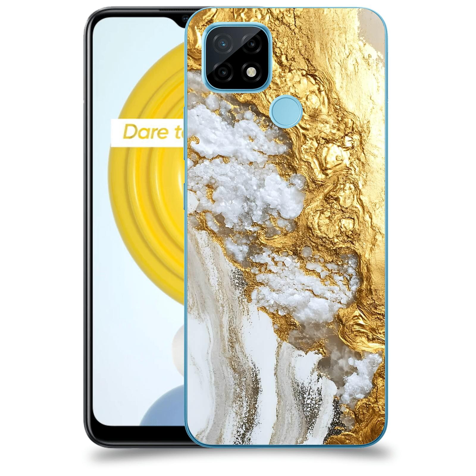 ACOVER Kryt na mobil Realme C21 - Liquid Gold V