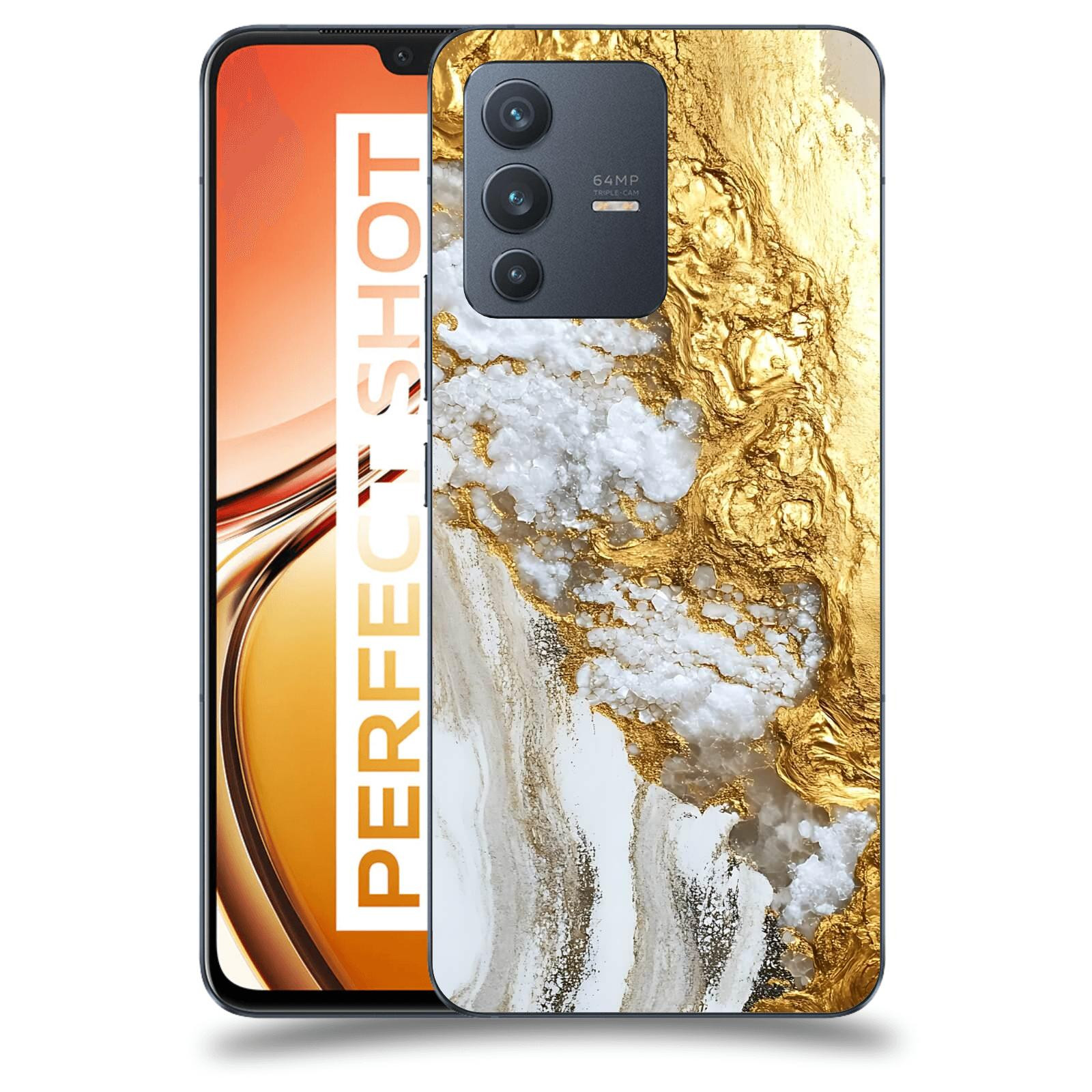 ACOVER Kryt na mobil Vivo V23 5G - Liquid Gold V