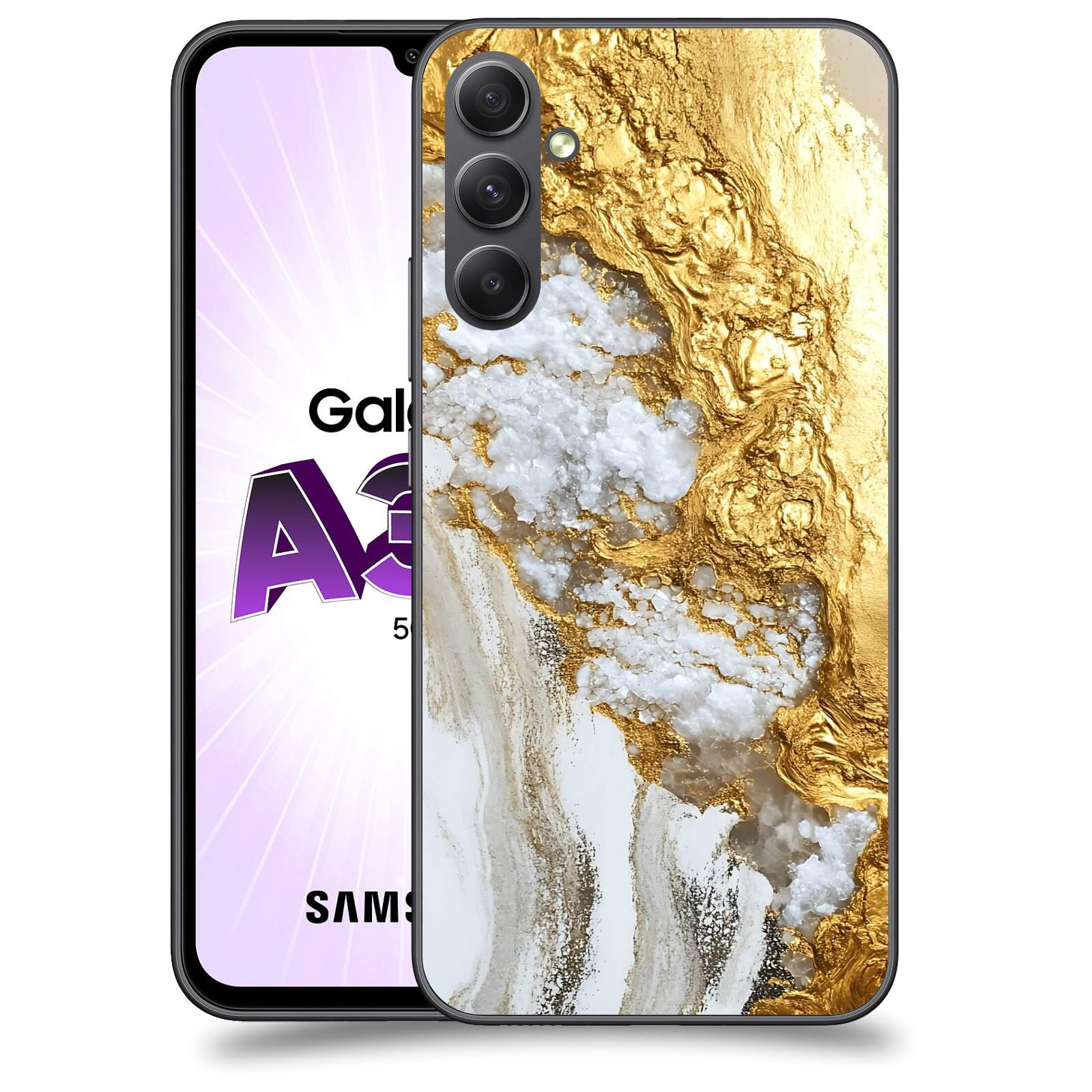 ACOVER Kryt na mobil Samsung Galaxy A34 - Liquid Gold V