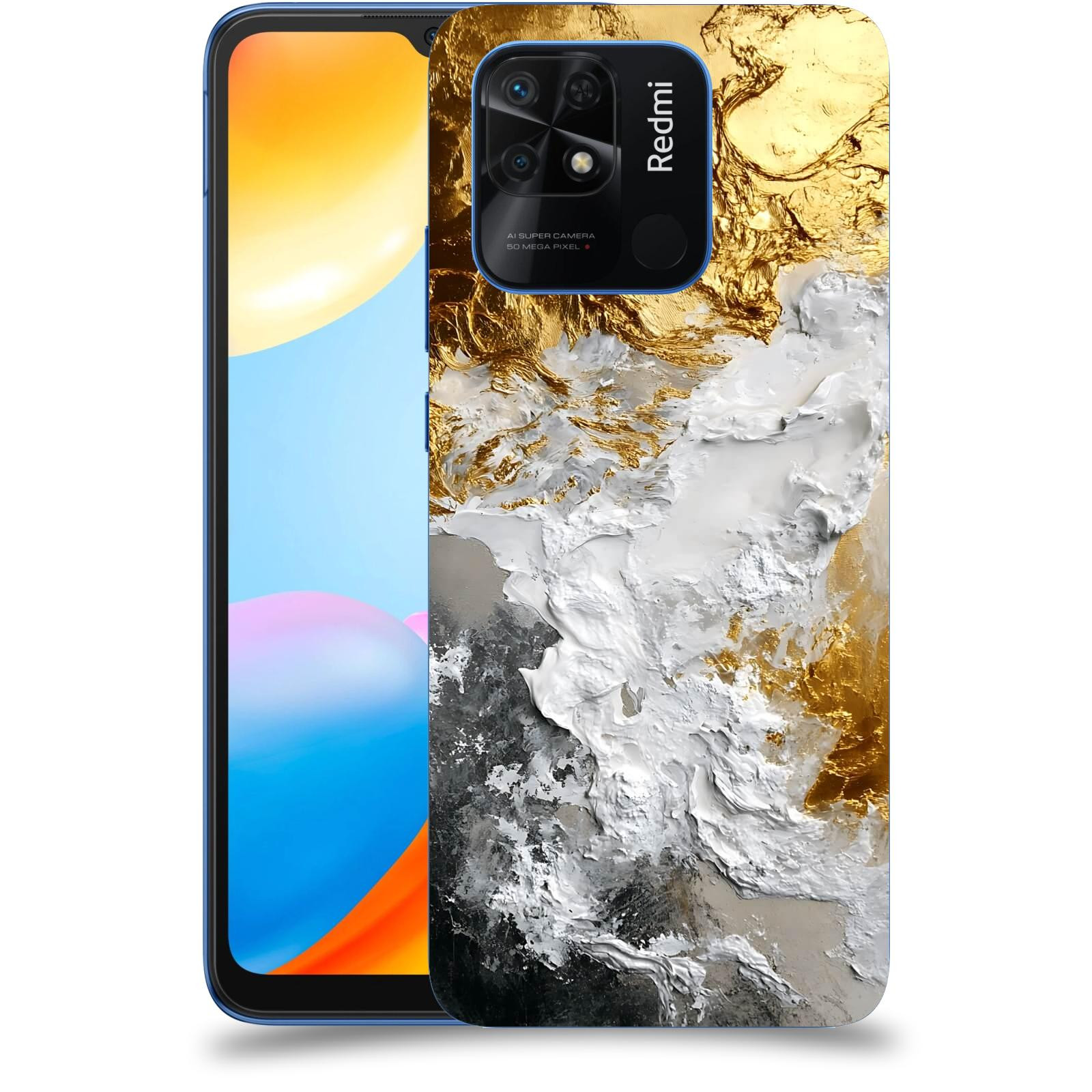 ACOVER Kryt na mobil Xiaomi Redmi 10C - Liquid Gold VI