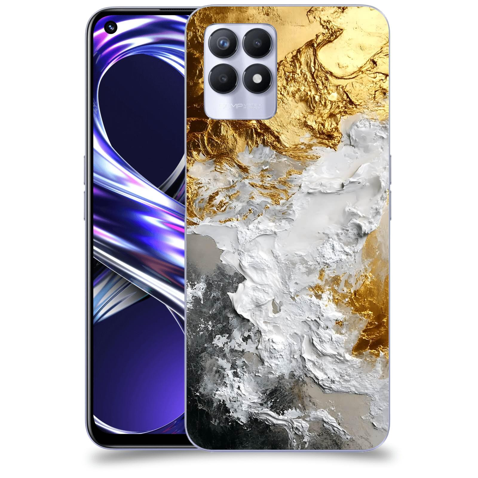 ACOVER Kryt na mobil Realme 8i - Liquid Gold VI