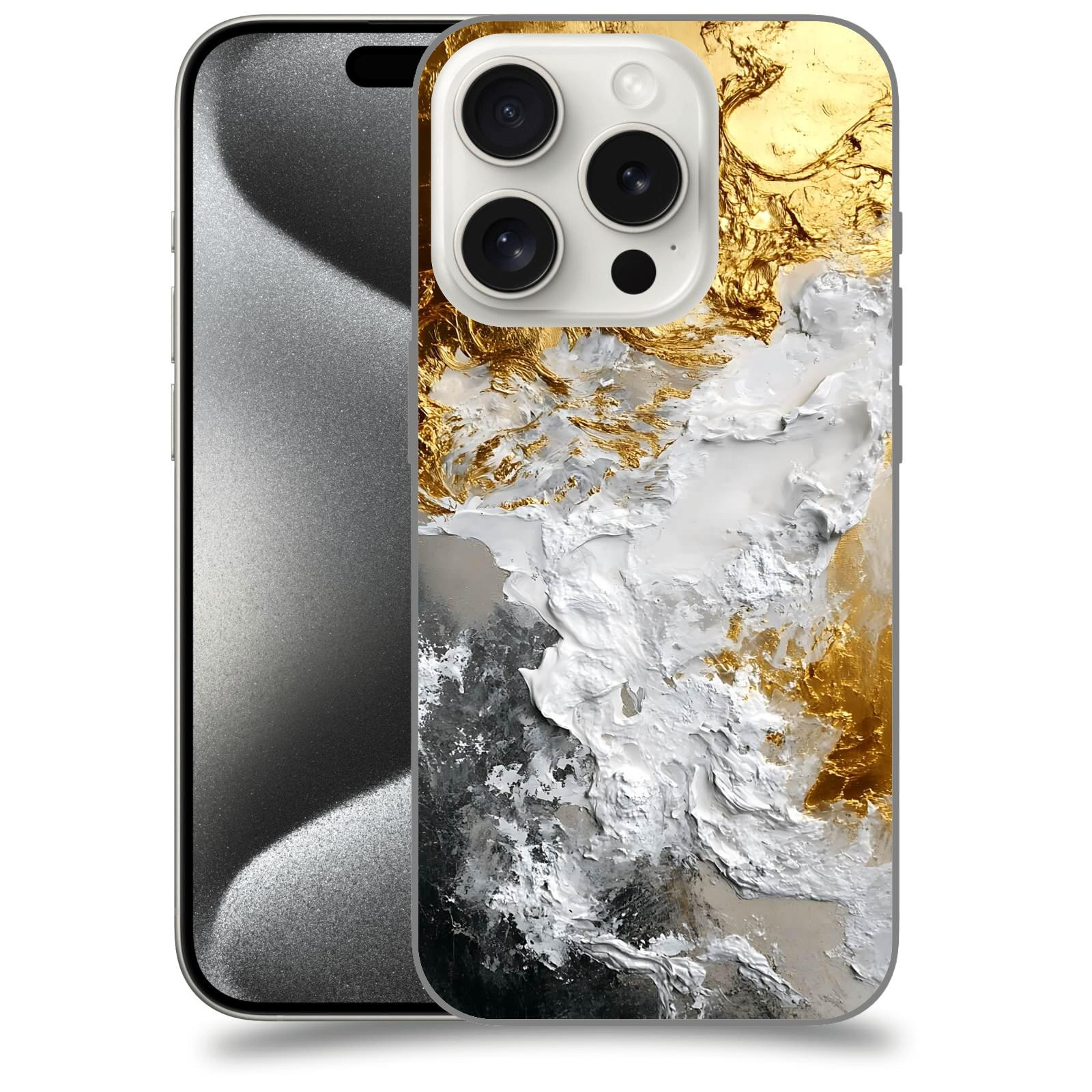 ACOVER Kryt na mobil Apple iPhone 15 pro - Liquid Gold VI